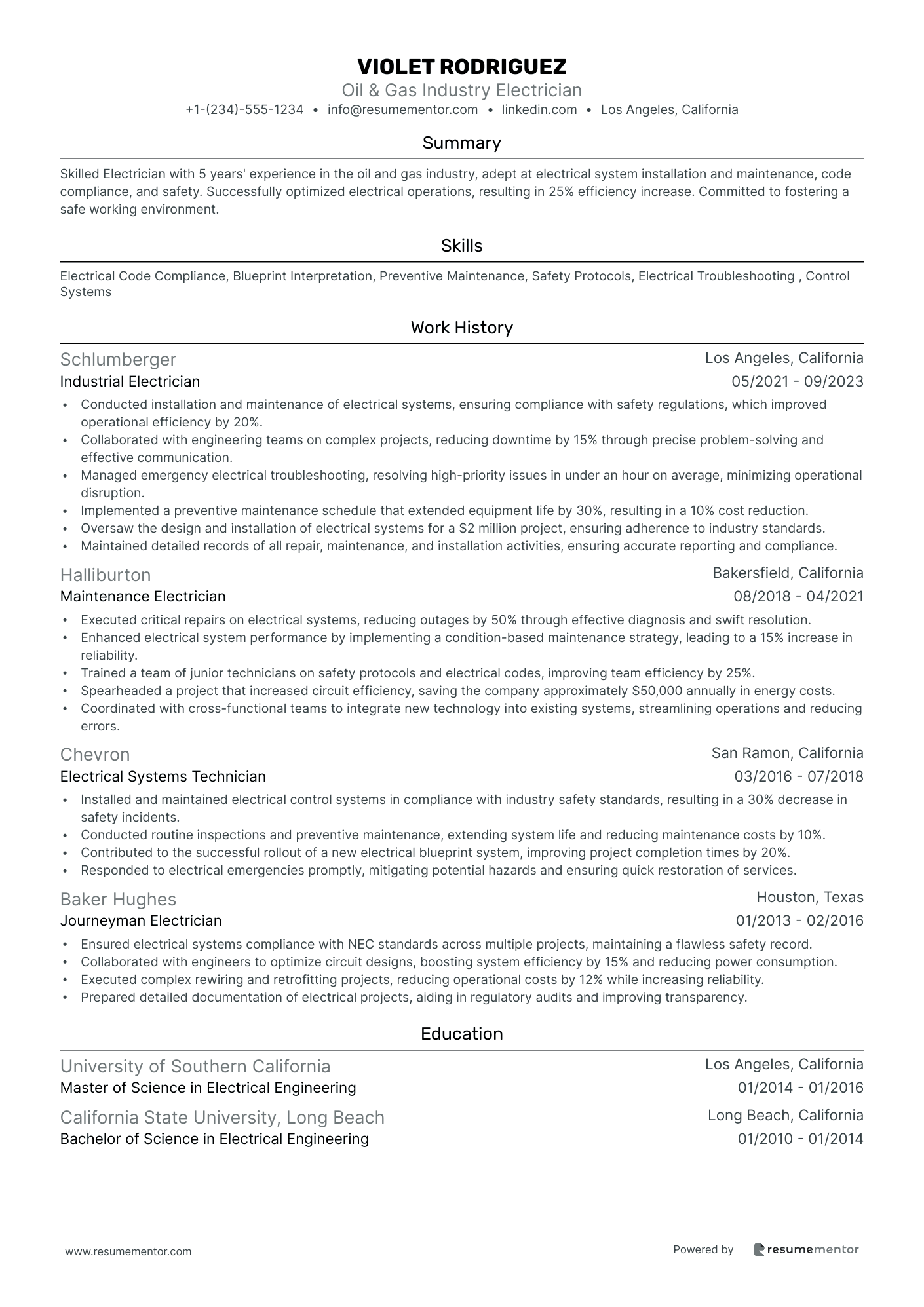 Oil & Gas Industry Electrician