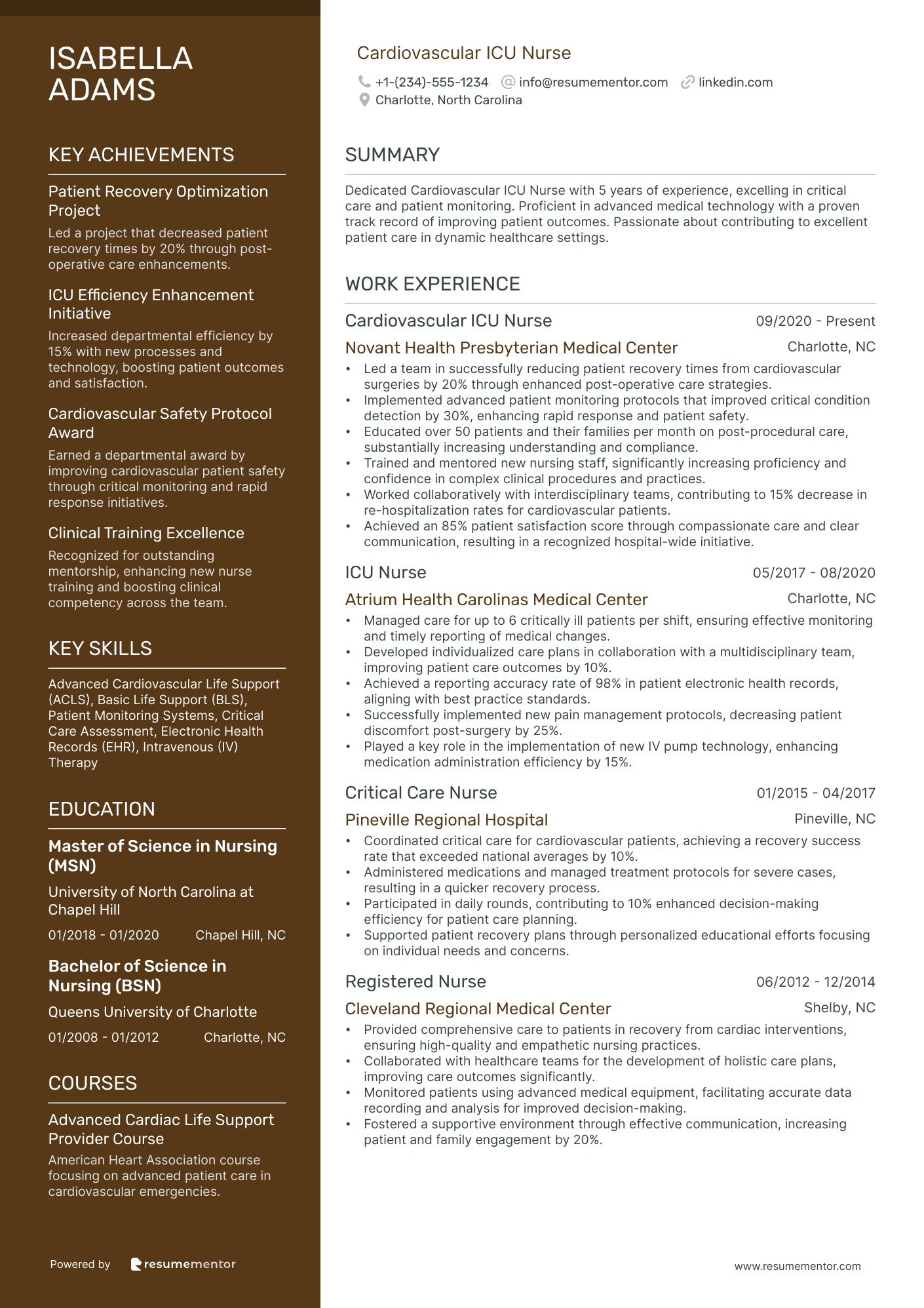 Cardiovascular ICU Nurse