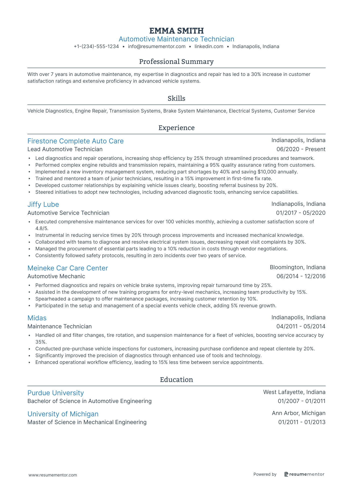 Automotive Maintenance Technician