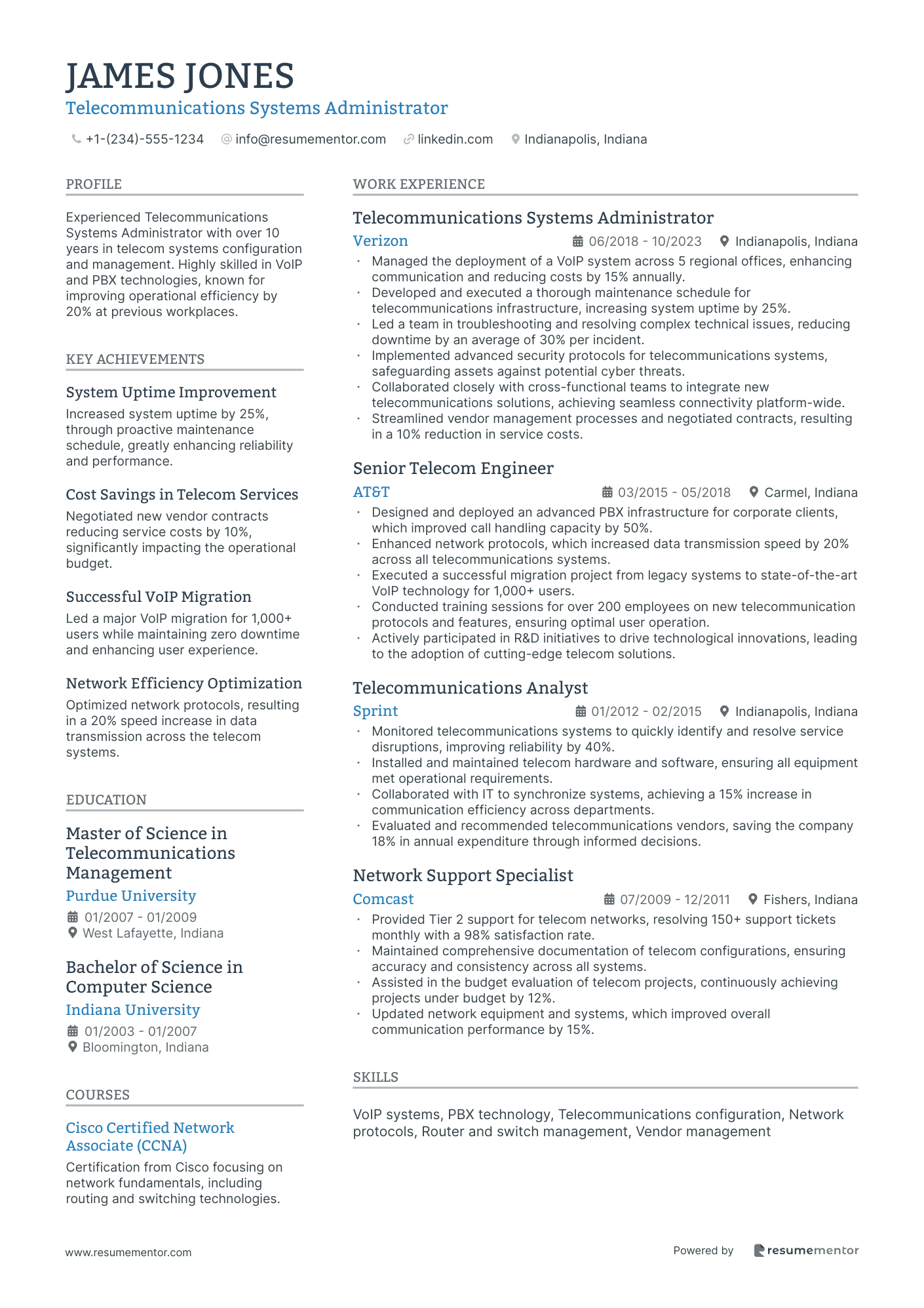Telecommunications Systems Administrator