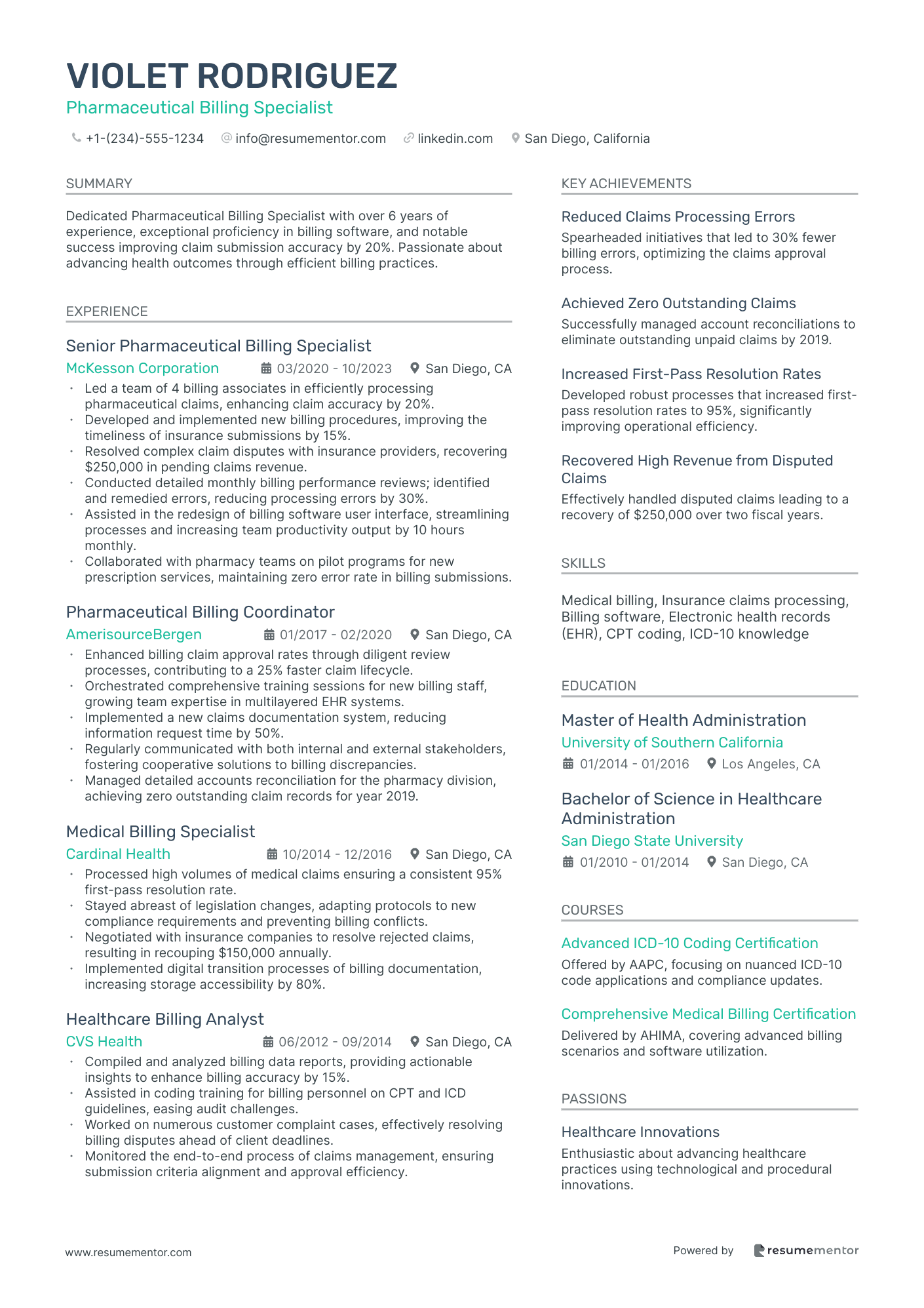 Pharmaceutical Billing Specialist