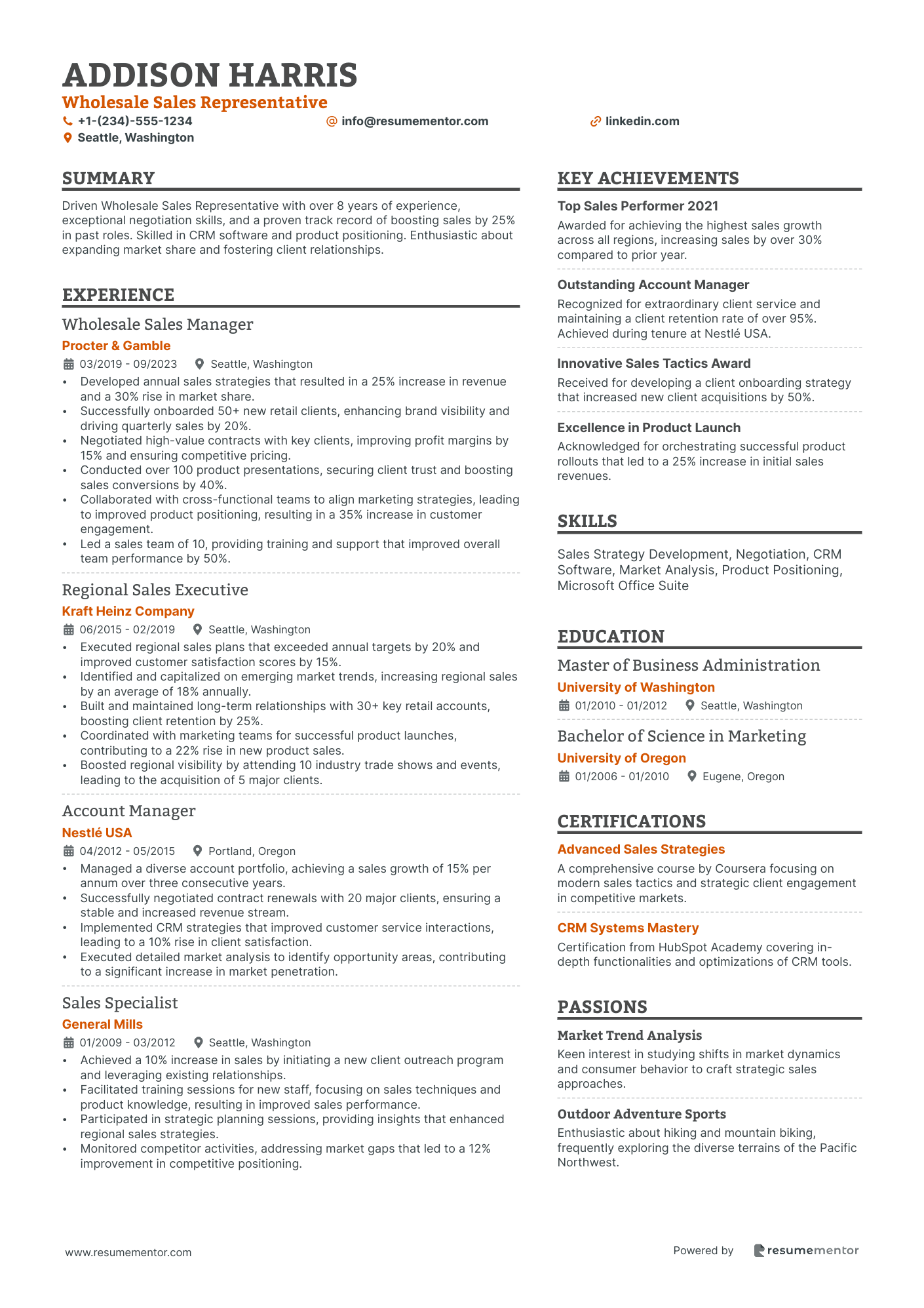 Wholesale Sales Representative