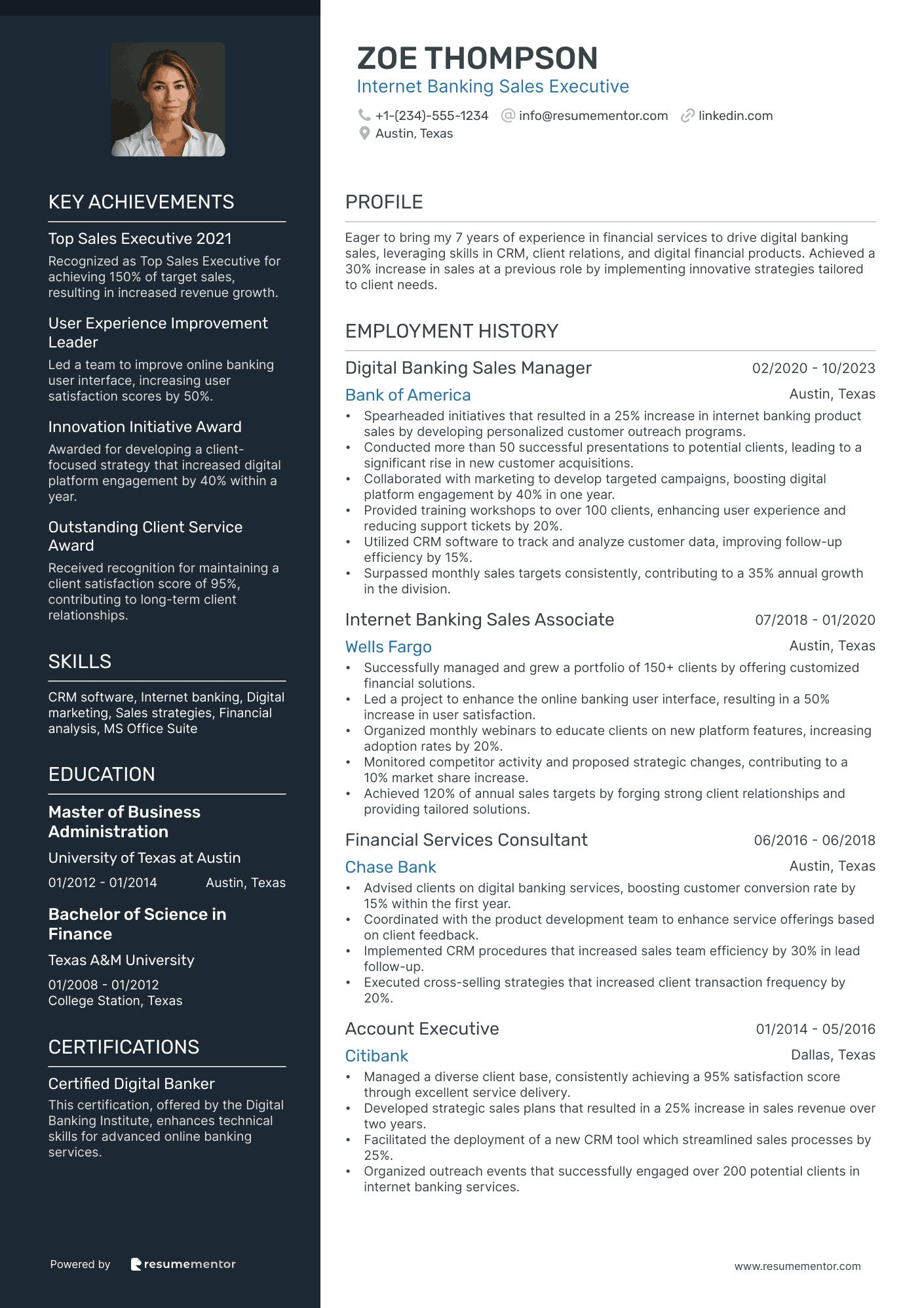 Internet Banking Sales Executive