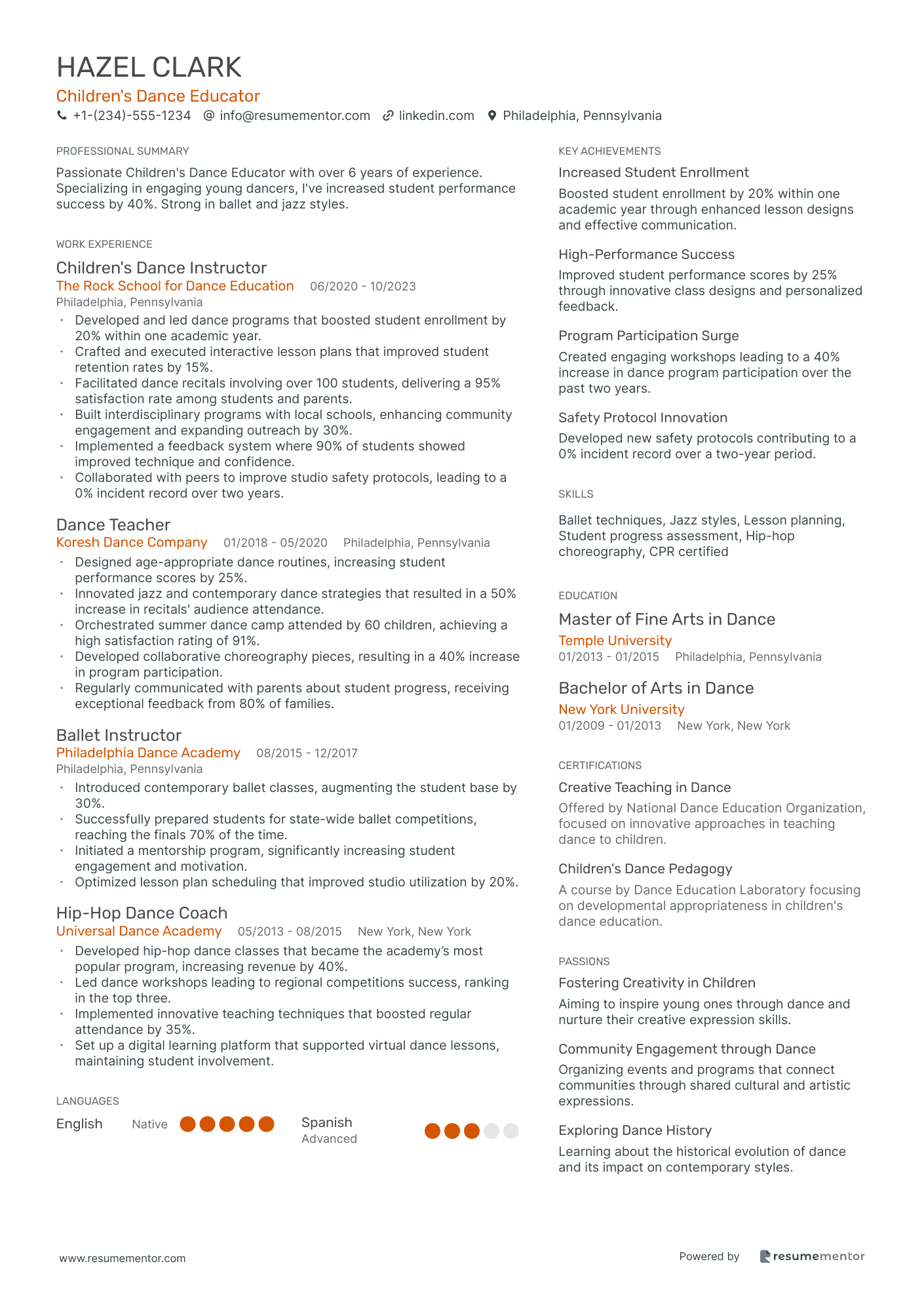 Children's Dance Educator