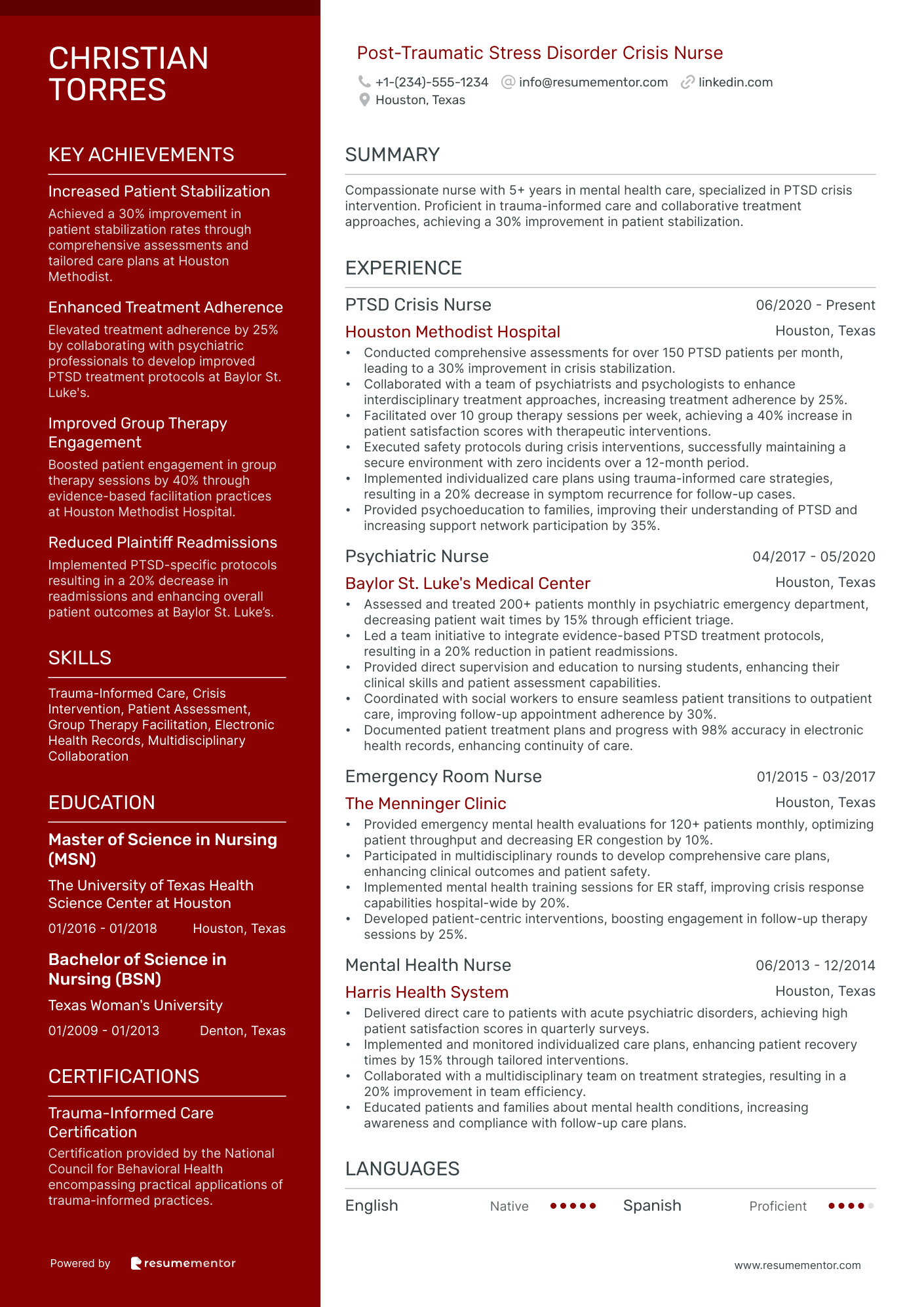 Post Traumatic Stress Disorder Crisis Nurse