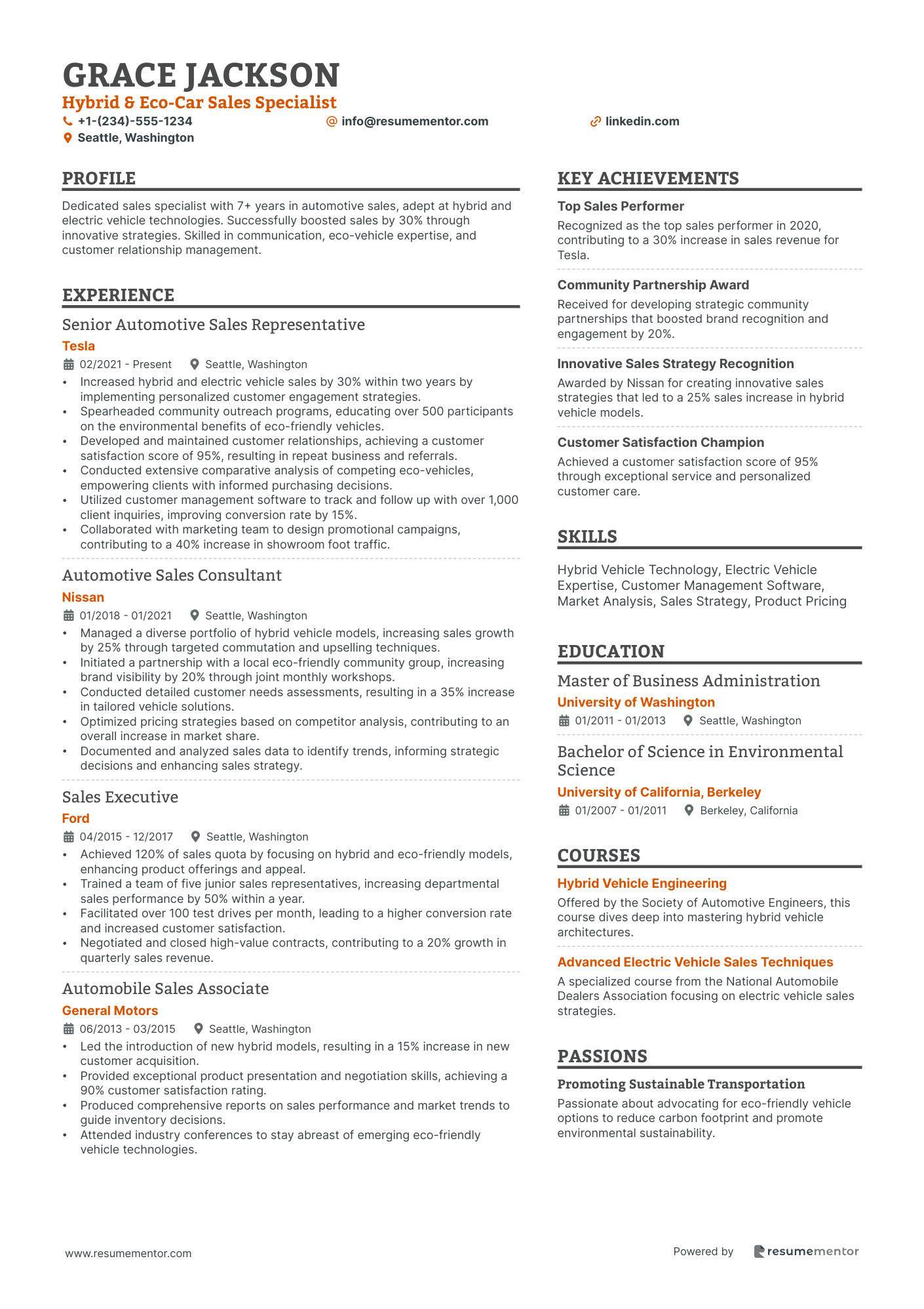 Hybrid & Eco Car Sales Specialist