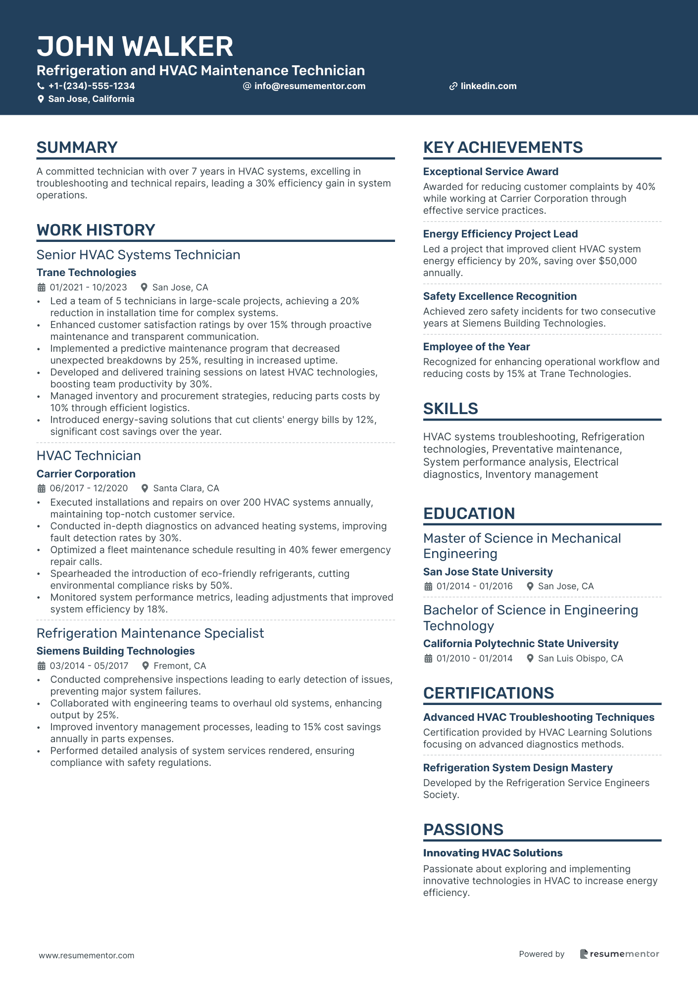 Refrigeration and HVAC Maintenance Technician