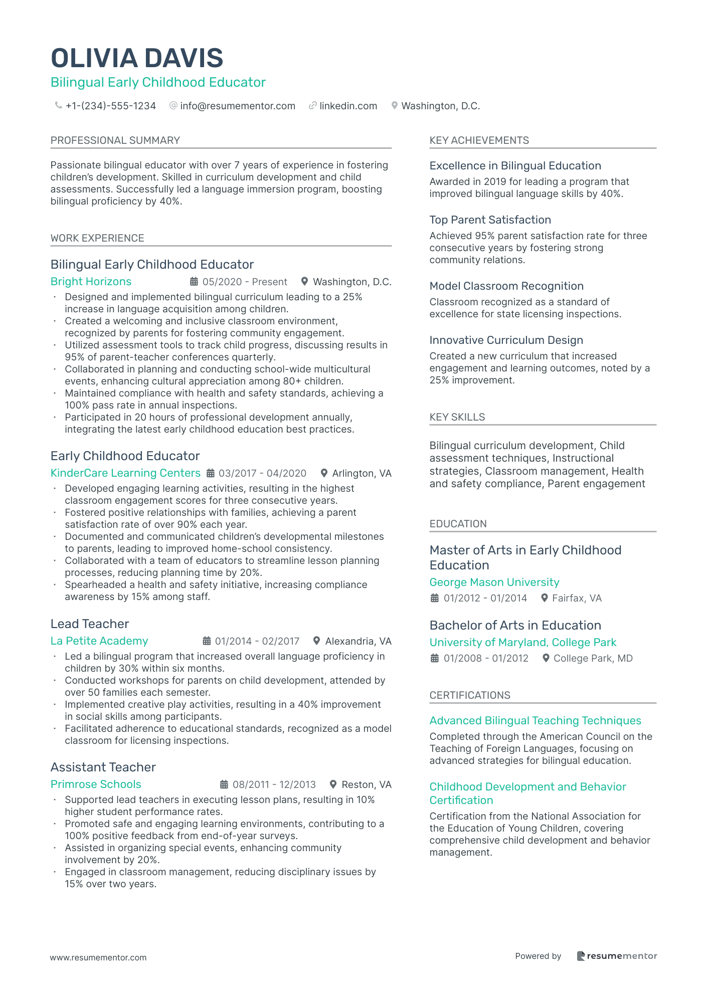 Bilingual Early Childhood Educator