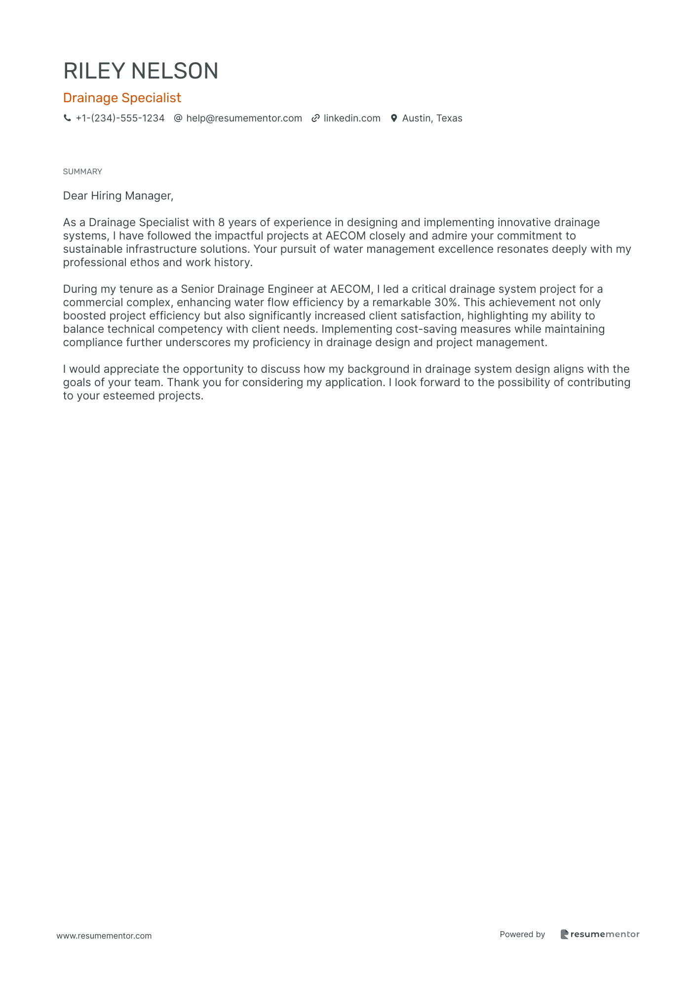 Drainage Specialist