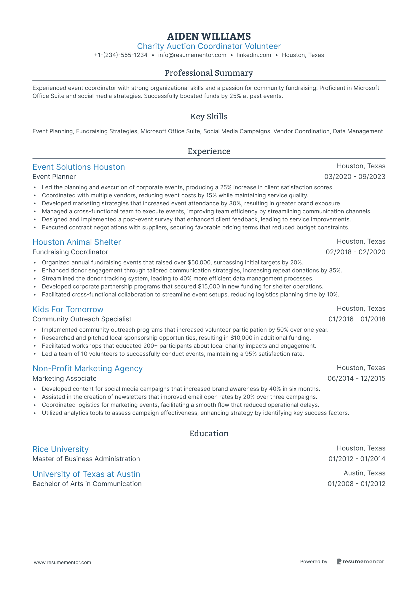 Charity Auction Coordinator Volunteer