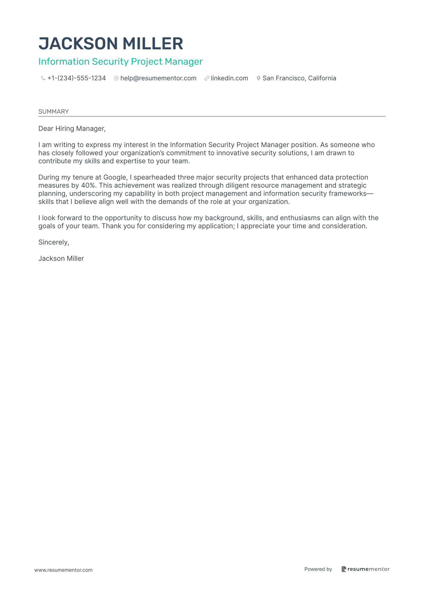 Information Security Project Manager