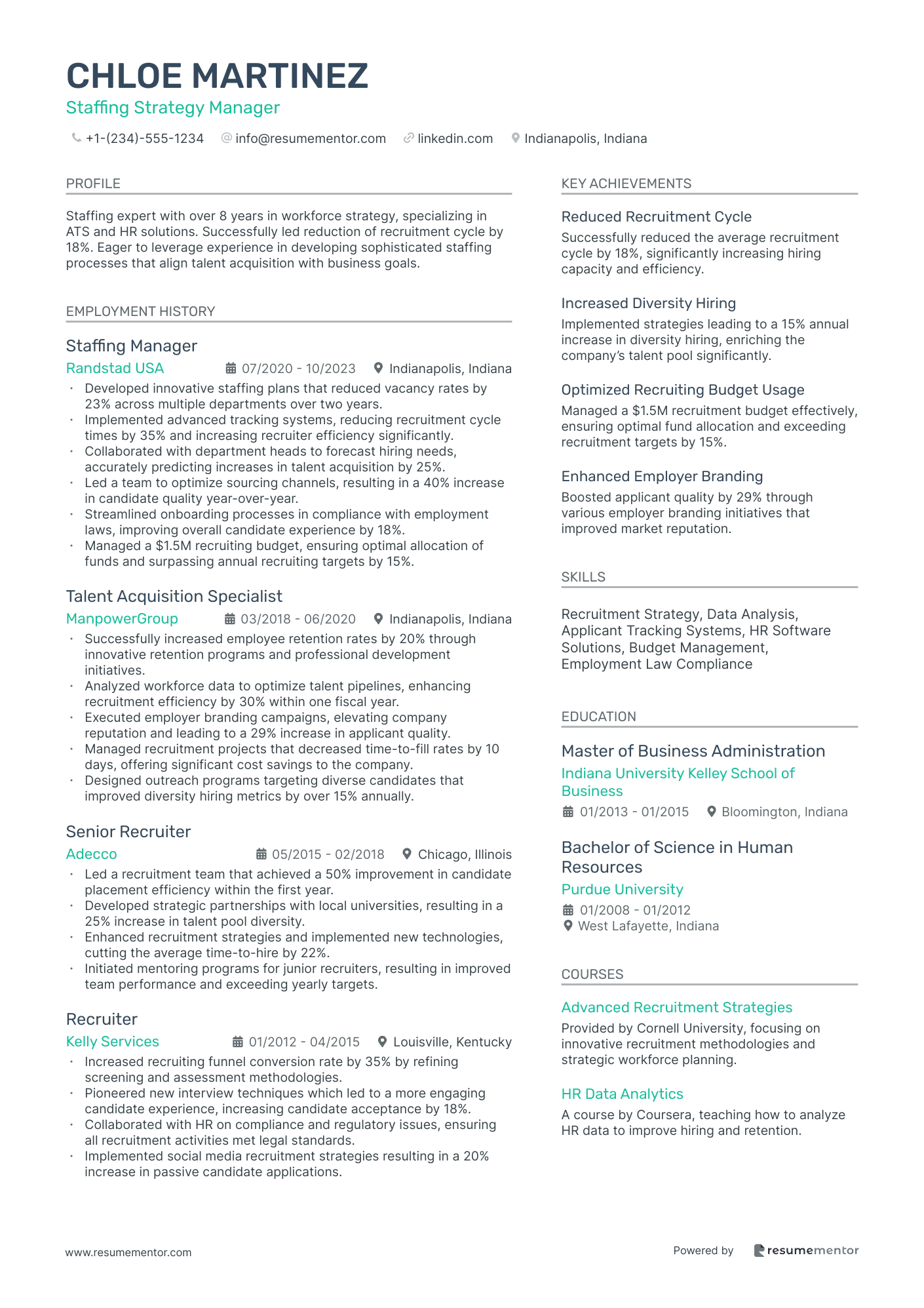 Staffing Strategy Manager