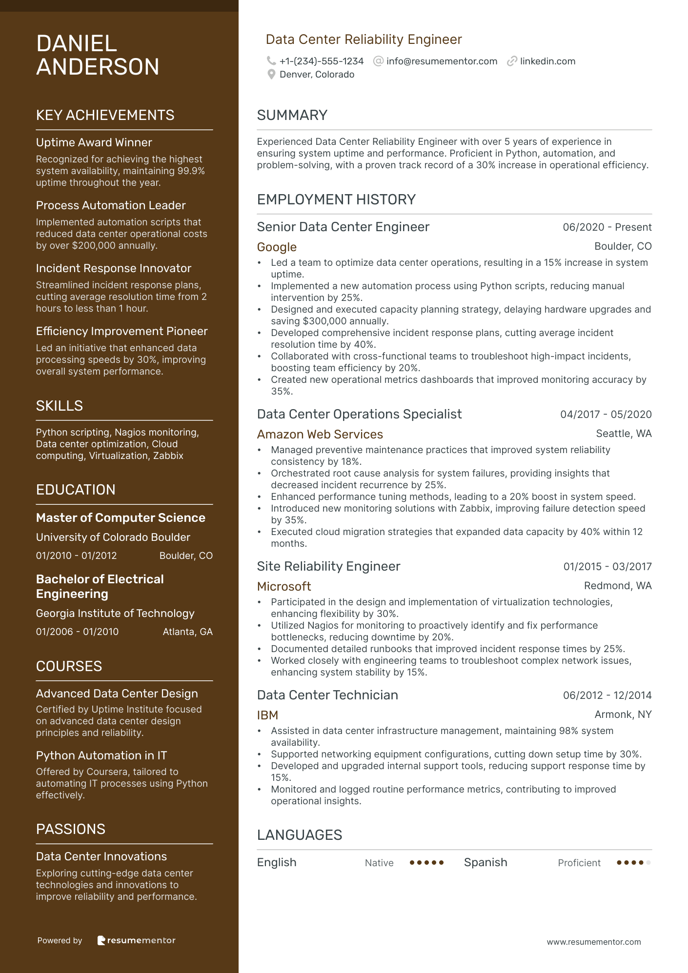 Data Center Reliability Engineer