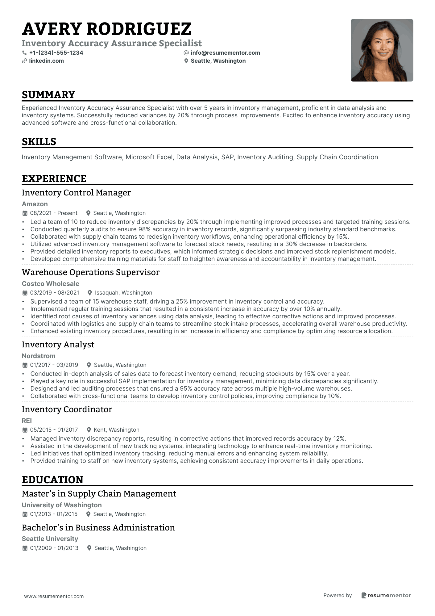 Inventory Accuracy Assurance Specialist