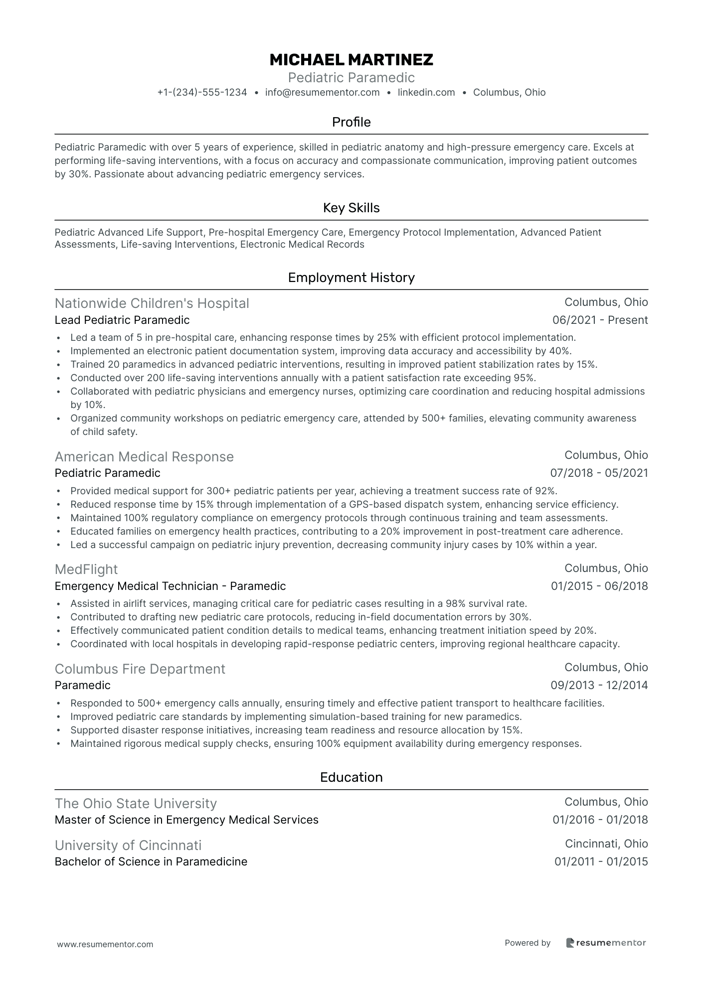 Pediatric Paramedic