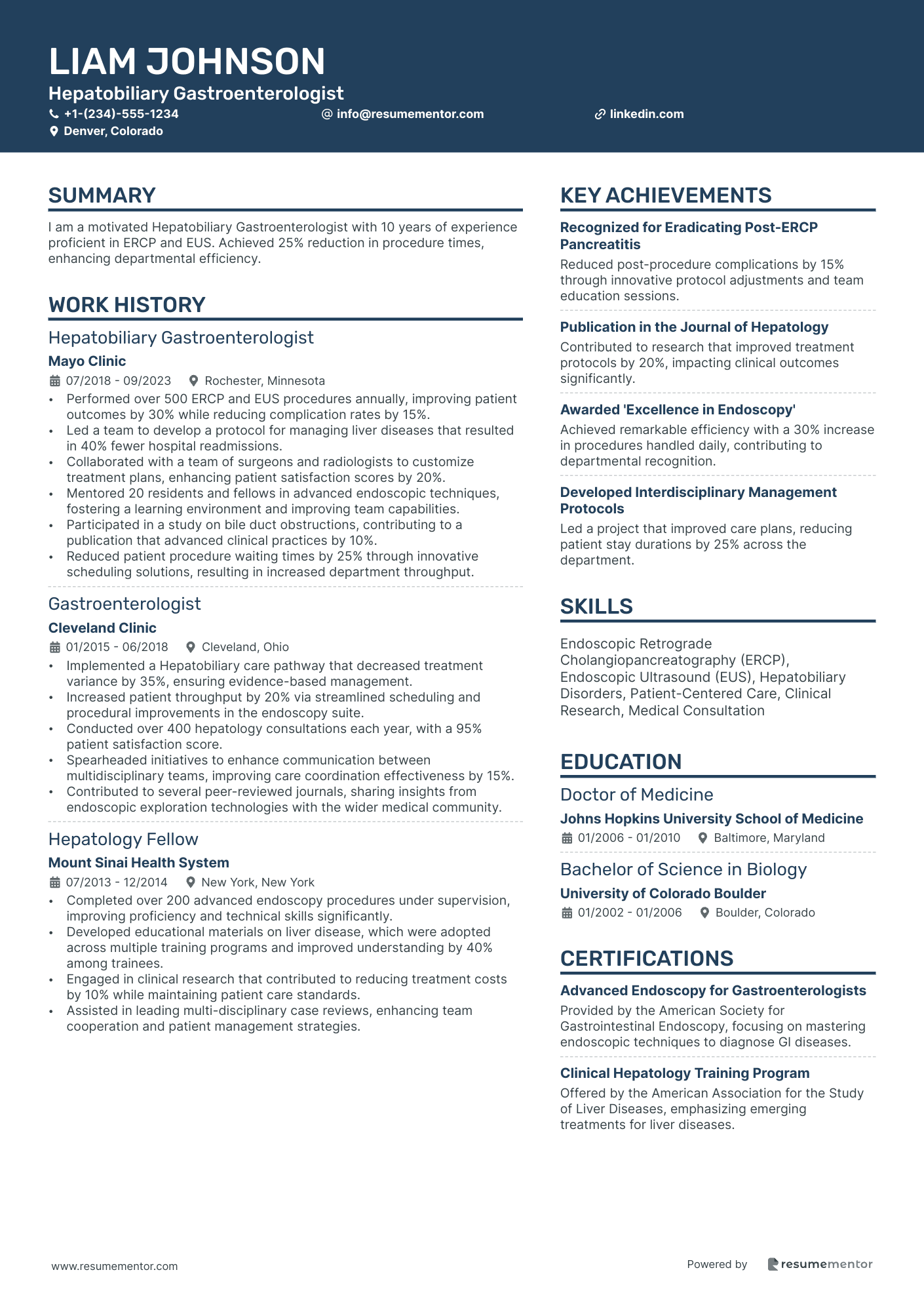 Hepatobiliary Gastroenterologist