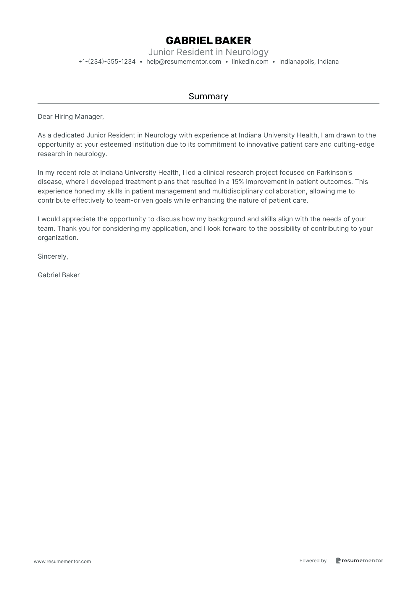 Junior Resident in Neurology
