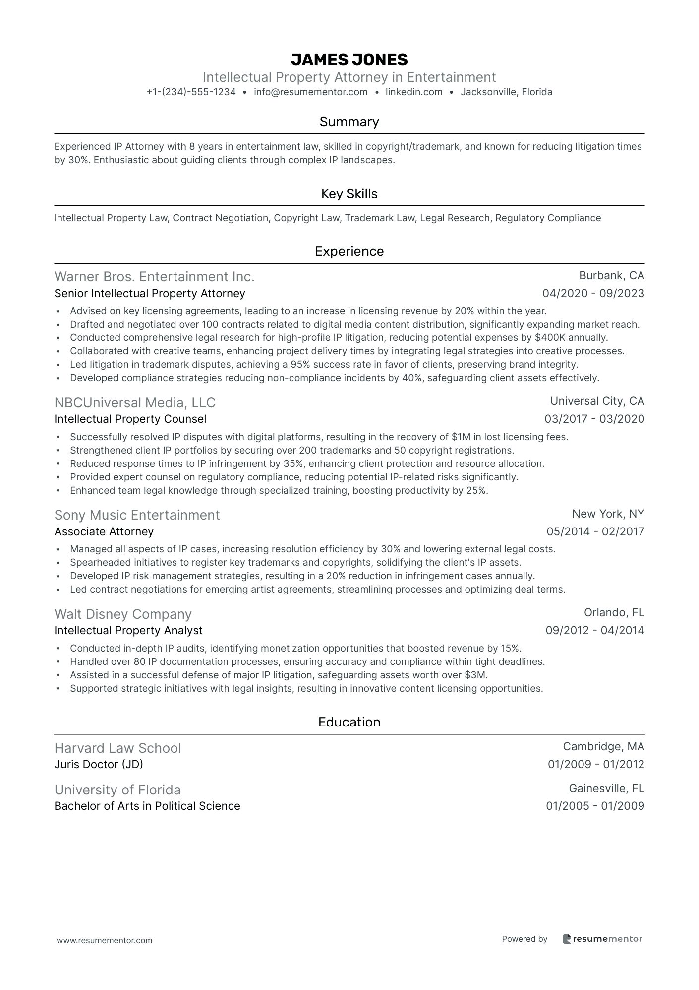 Intellectual Property Attorney in Entertainment