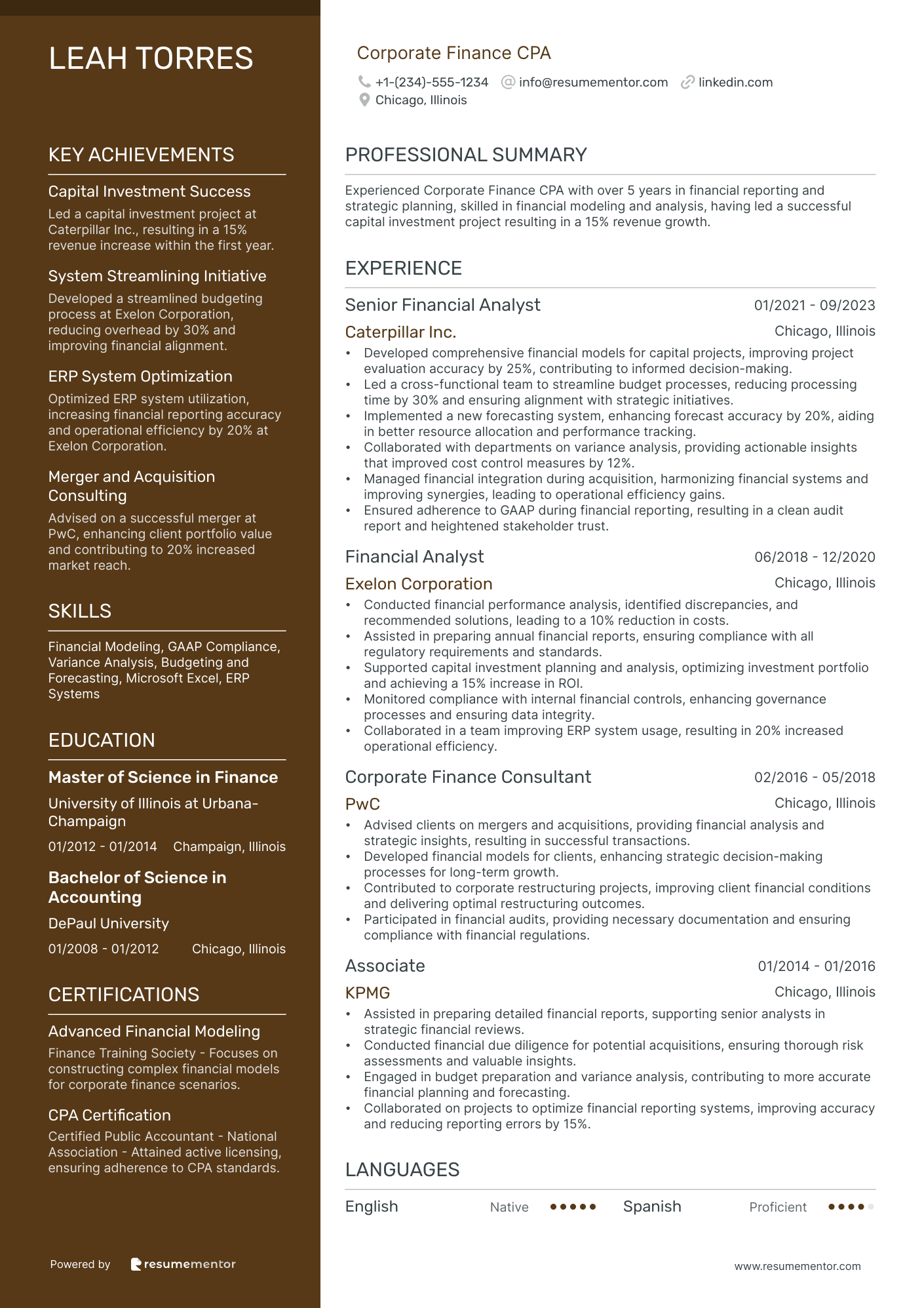 Corporate Finance CPA