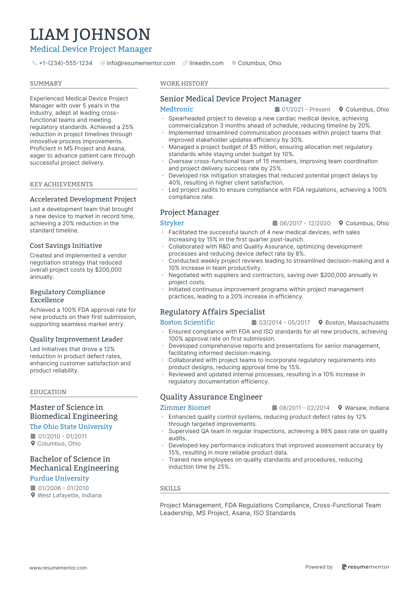Medical Device Project Manager