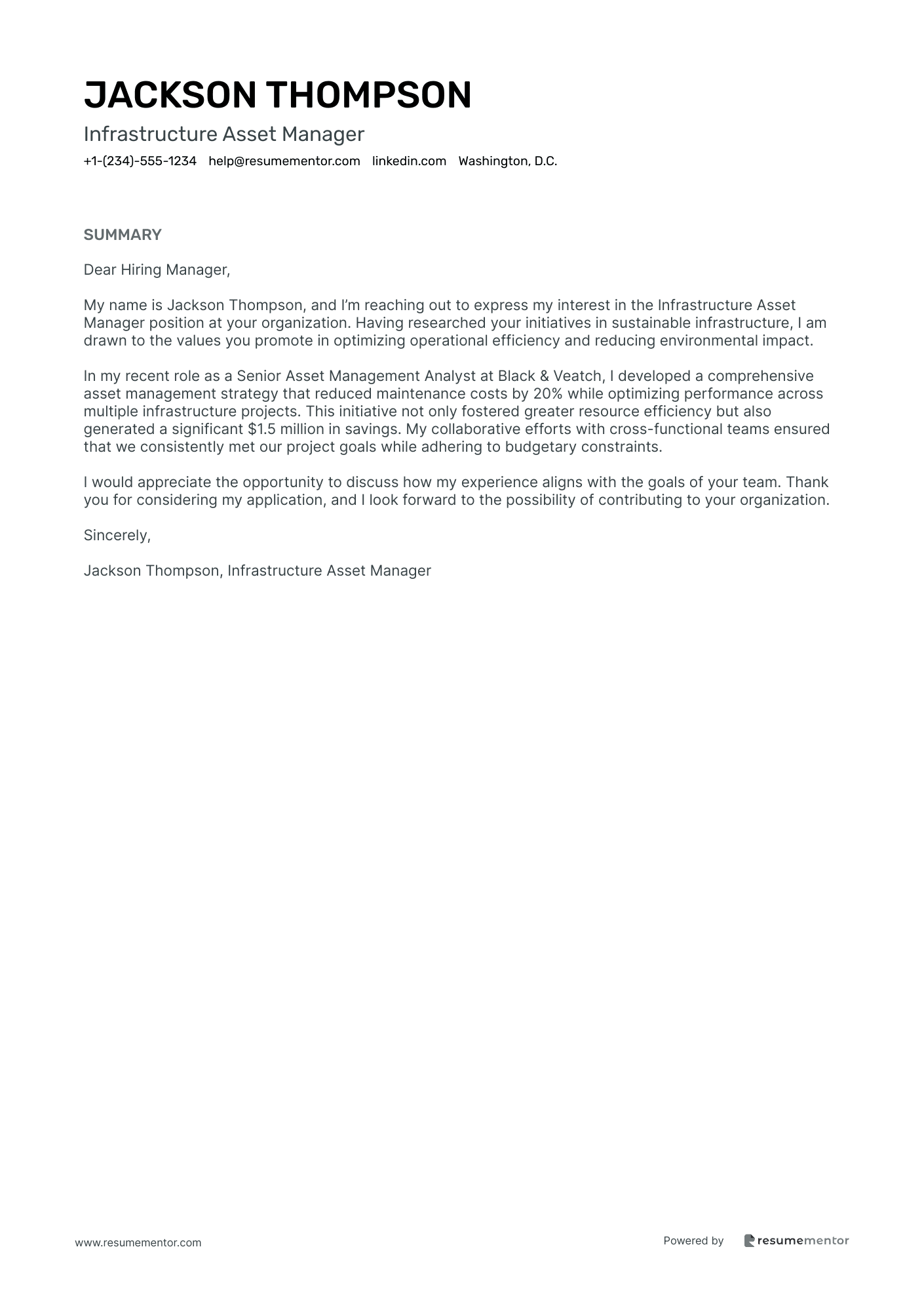 Infrastructure Asset Manager