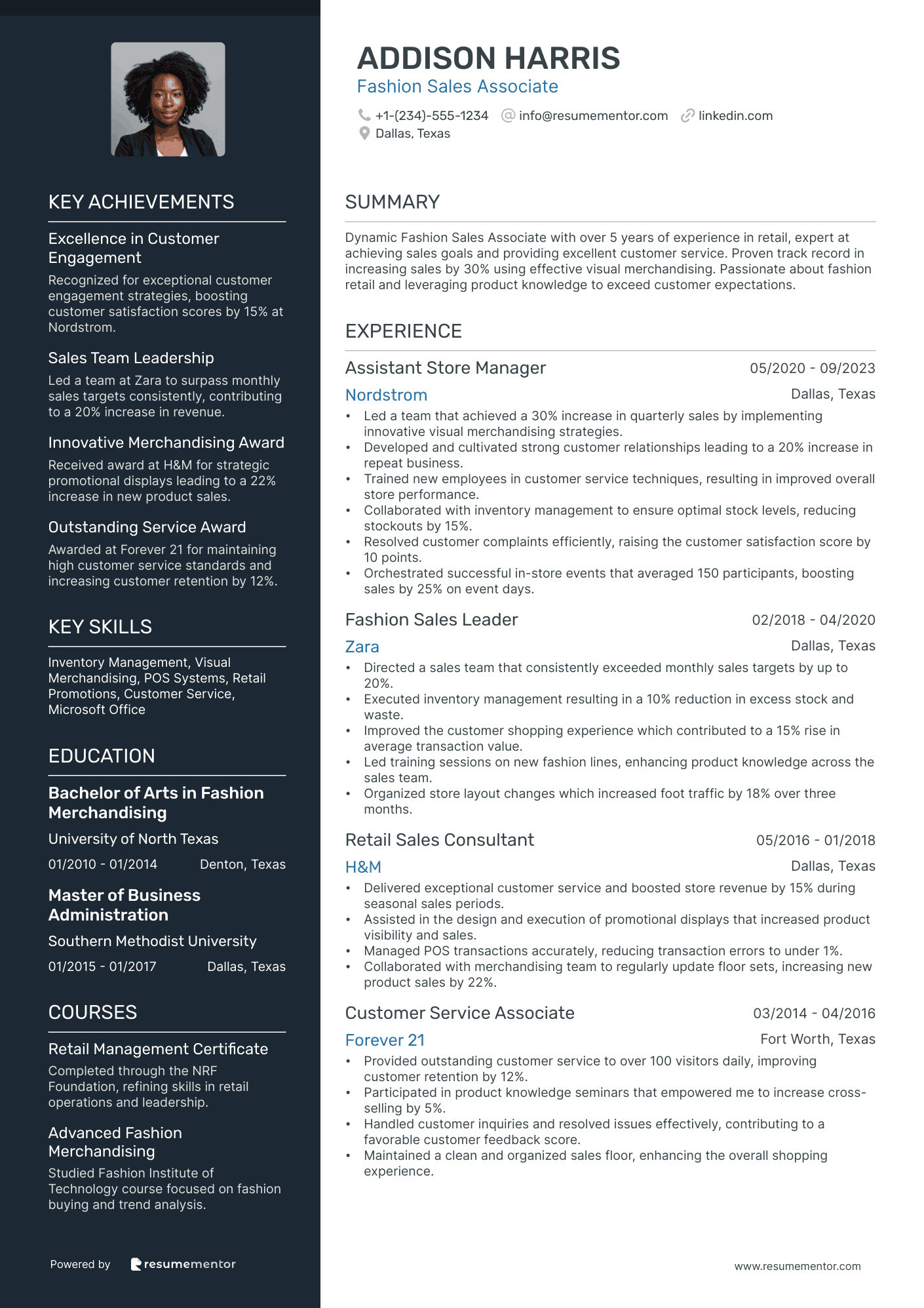 Fashion Sales Associate
