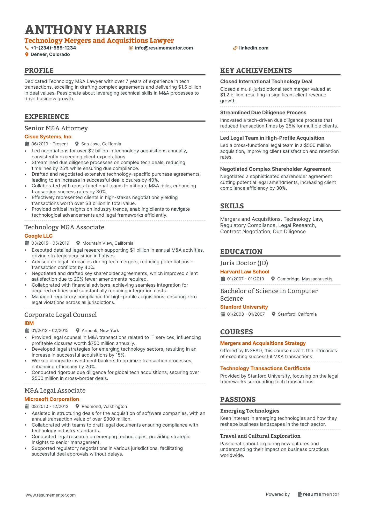 Technology Mergers and Acquisitions Lawyer