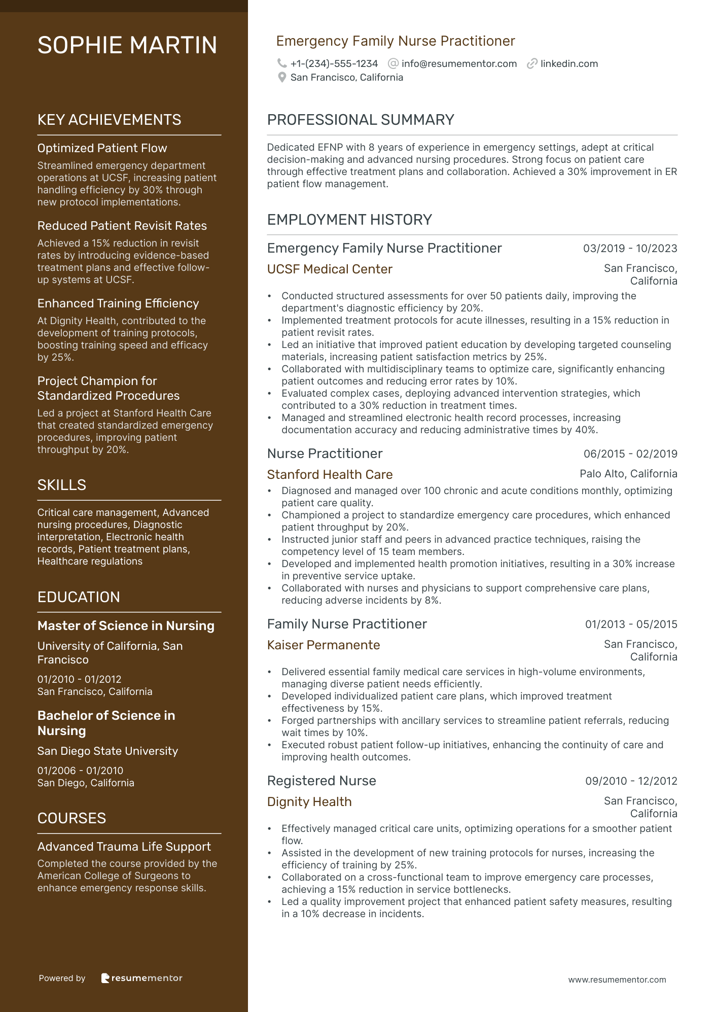 Emergency Family Nurse Practitioner