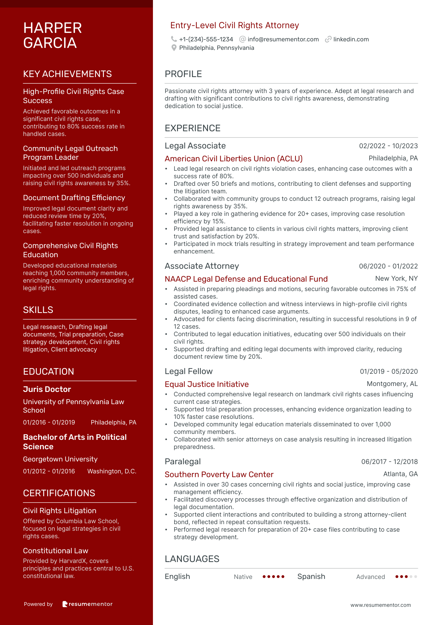Entry Level Civil Rights Attorney