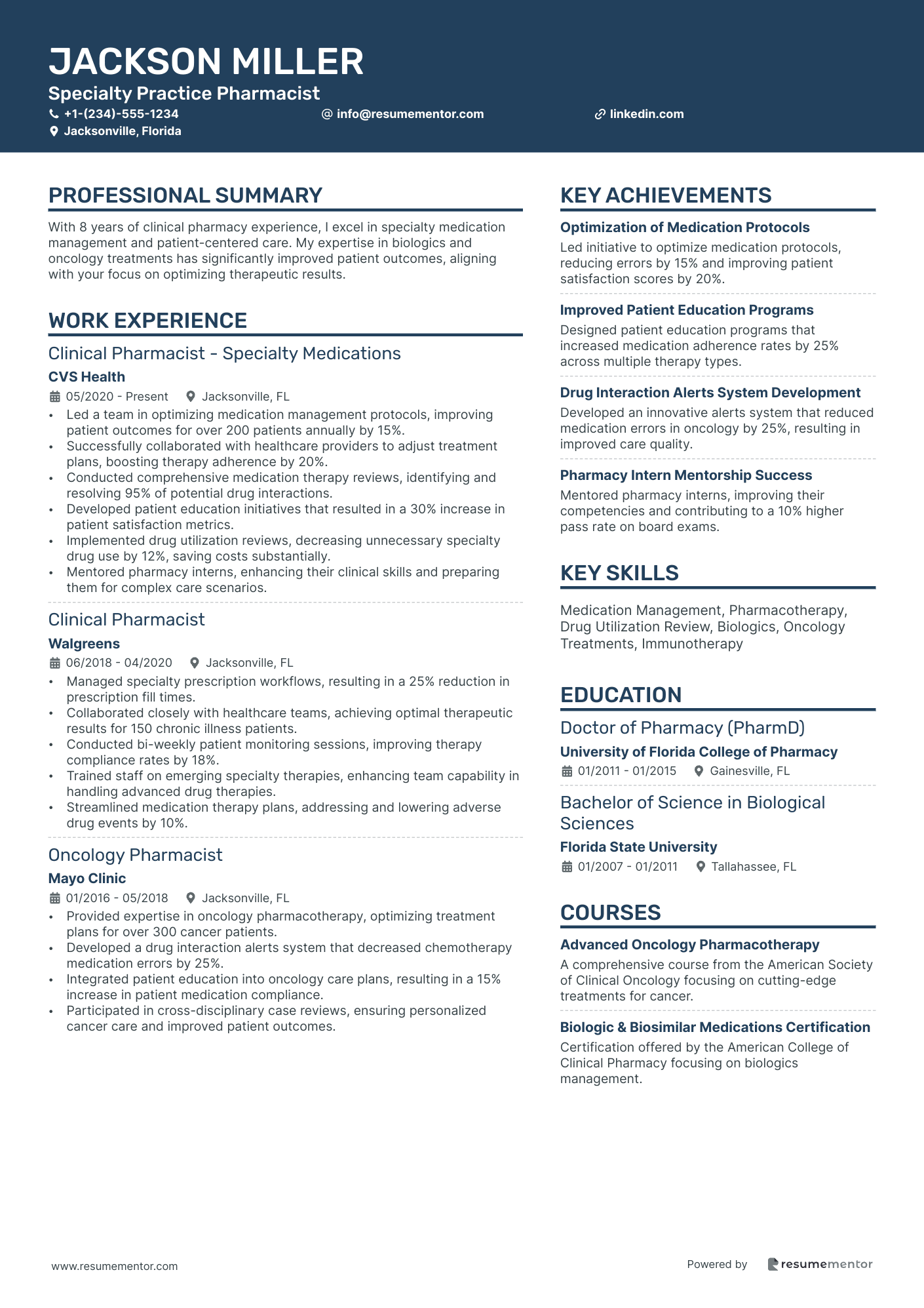 Specialty Practice Pharmacist