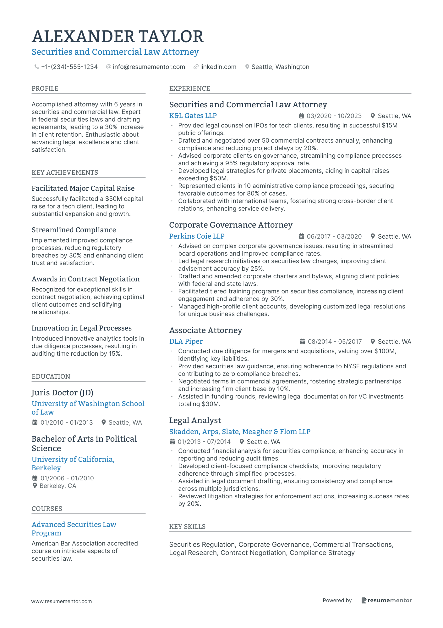 Securities and Commercial Law Attorney