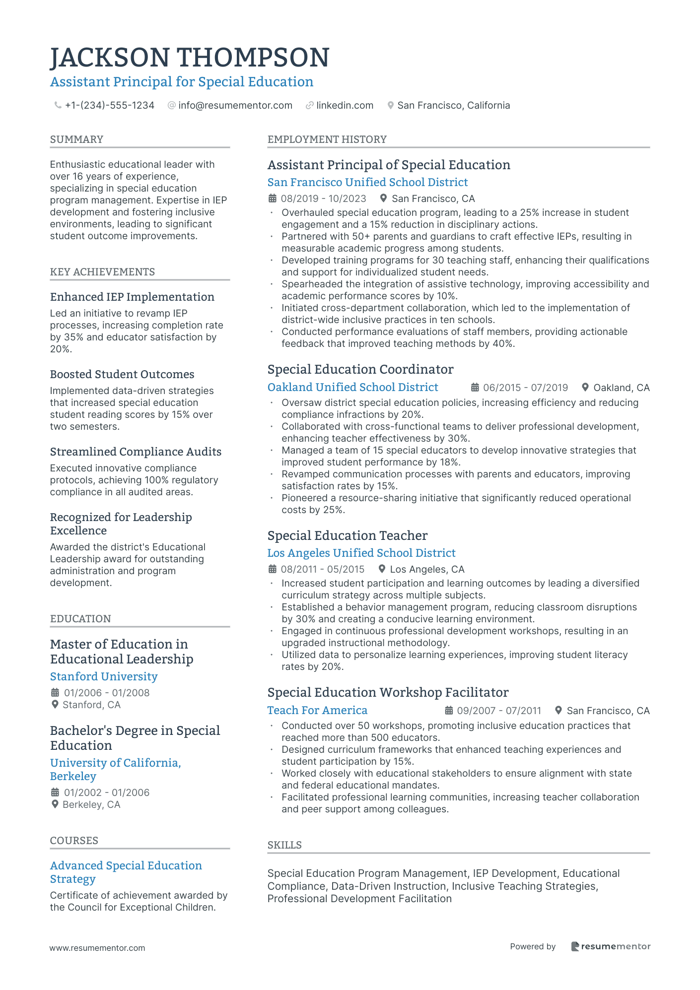 Assistant Principal for Special Education