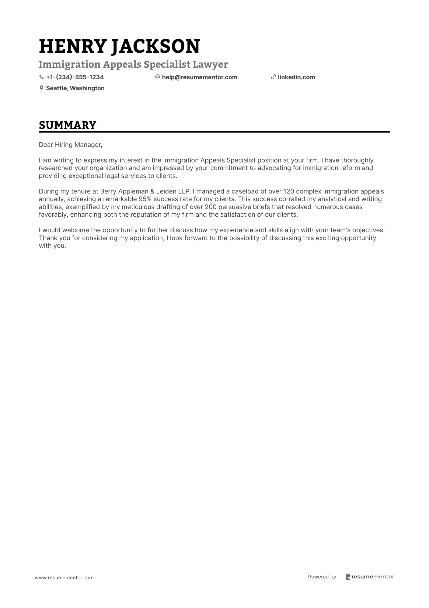 Immigration Appeals Specialist Lawyer