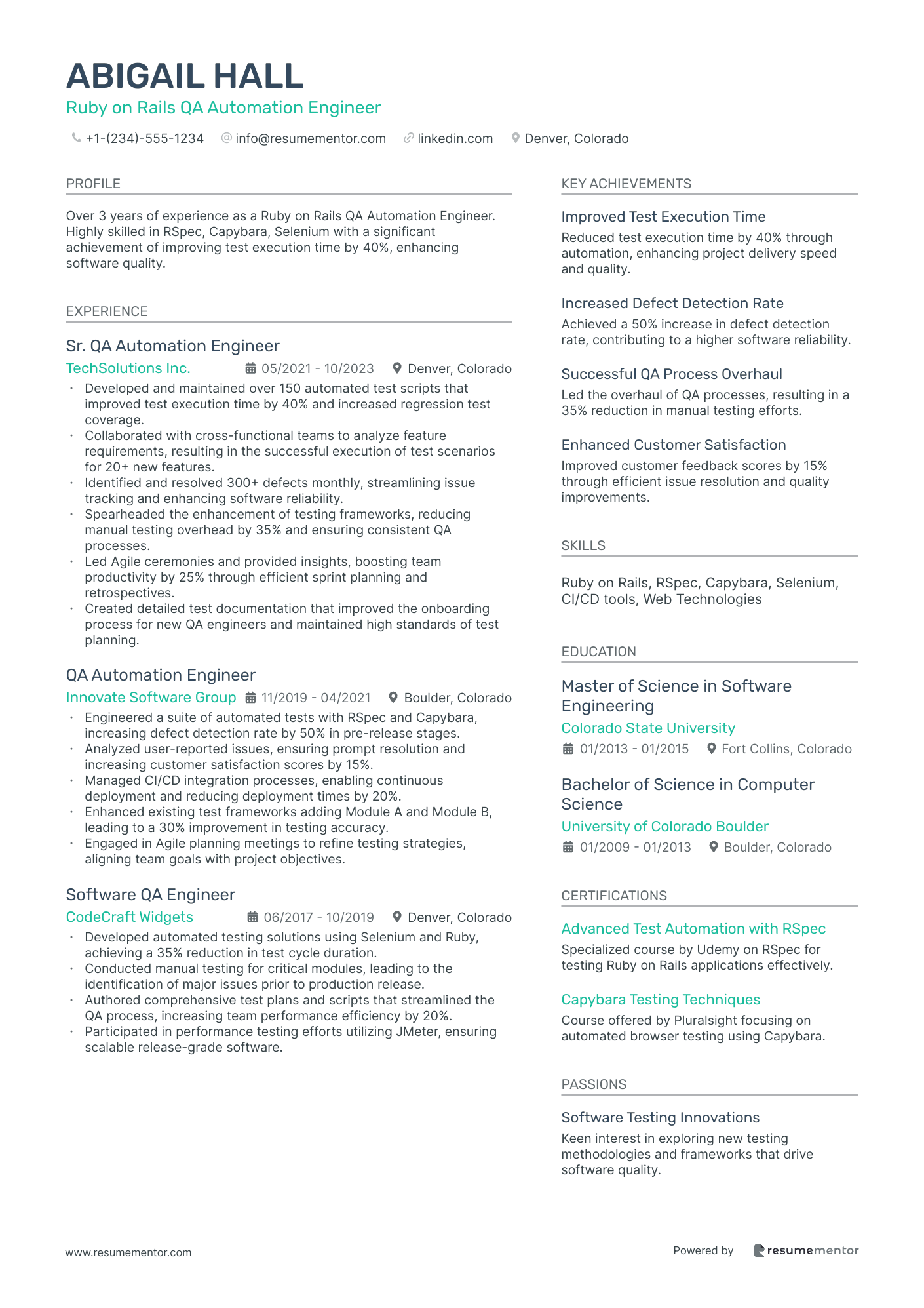 Ruby on Rails QA Automation Engineer