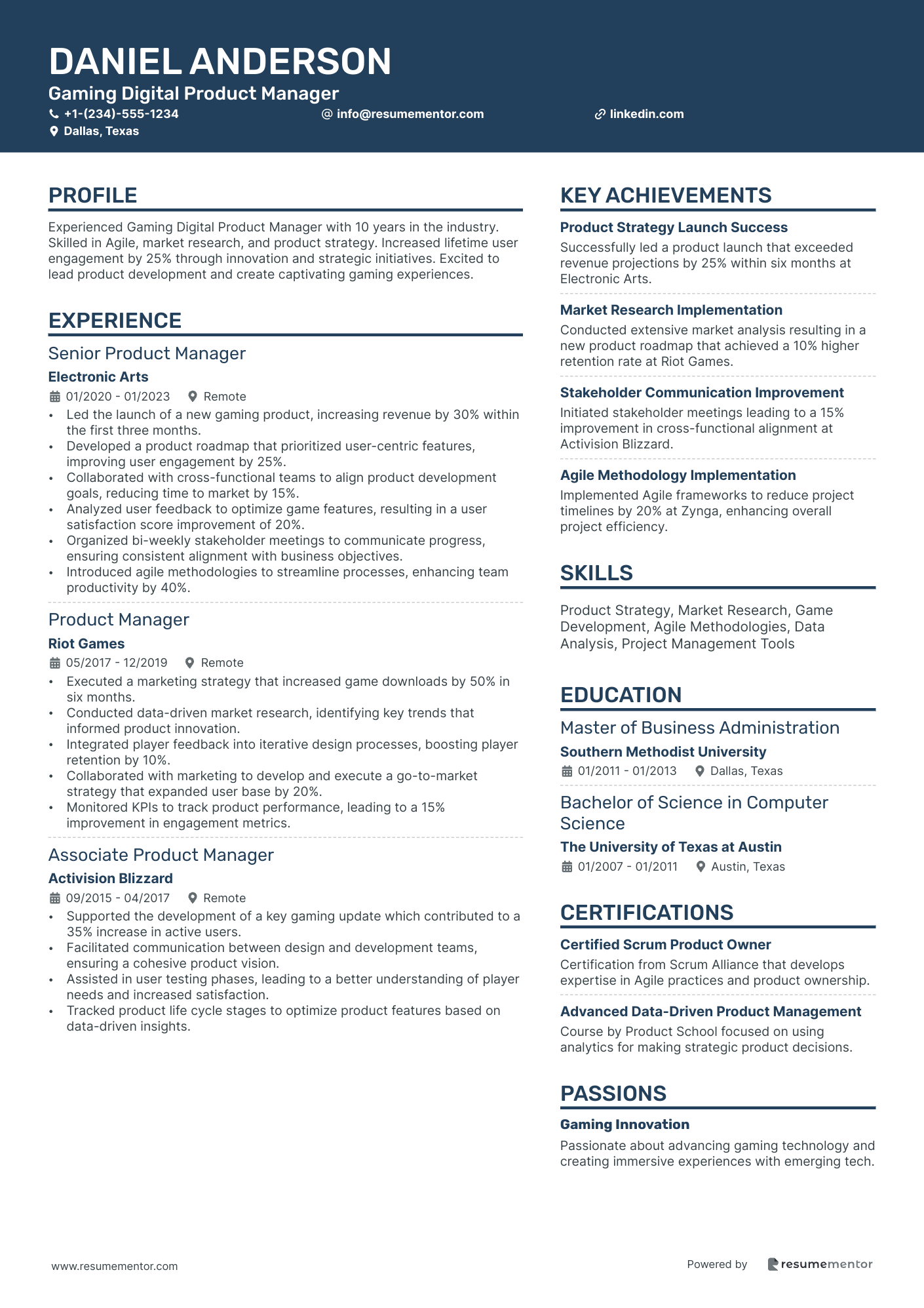 Gaming Digital Product Manager