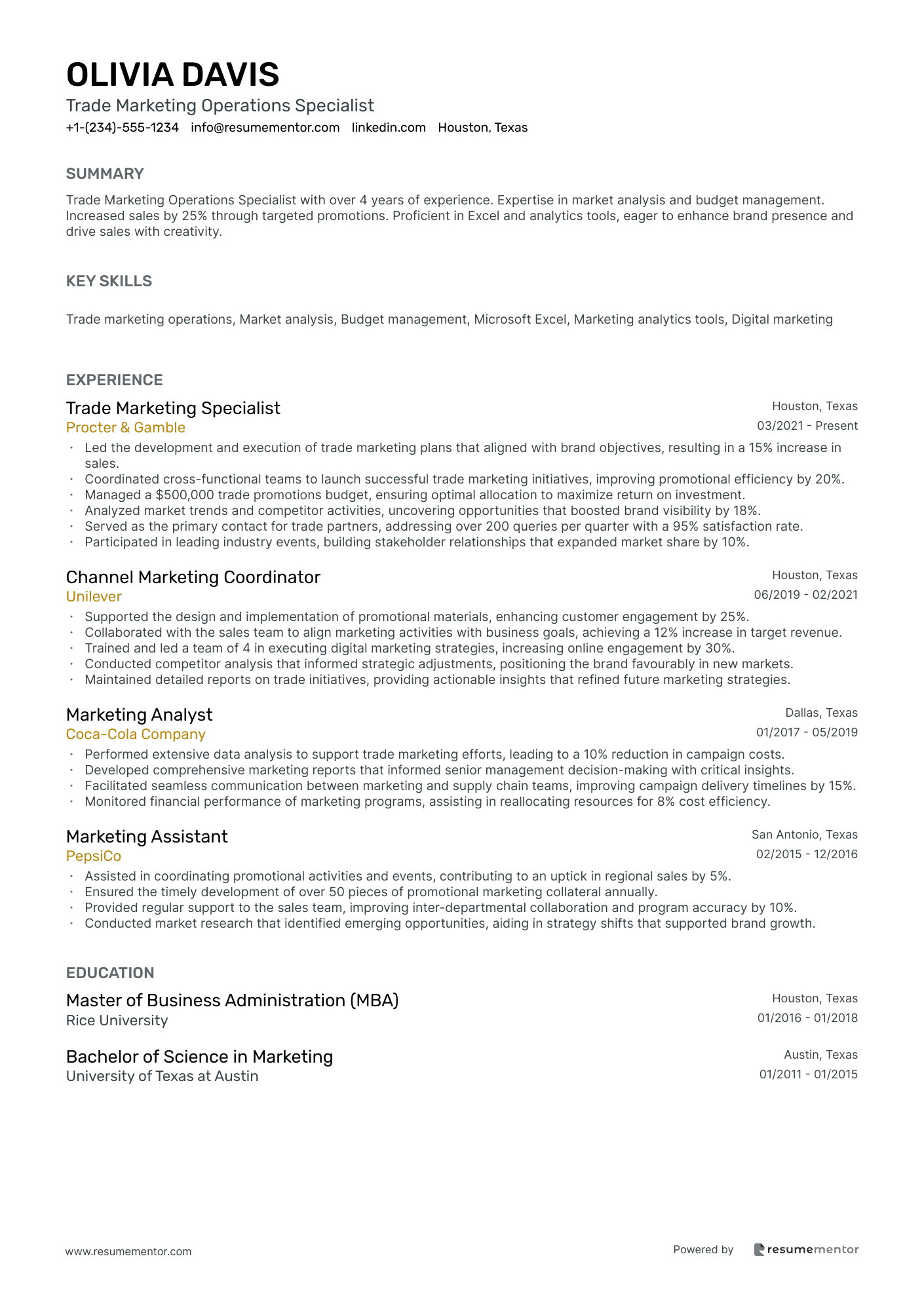 Trade Marketing Operations Specialist
