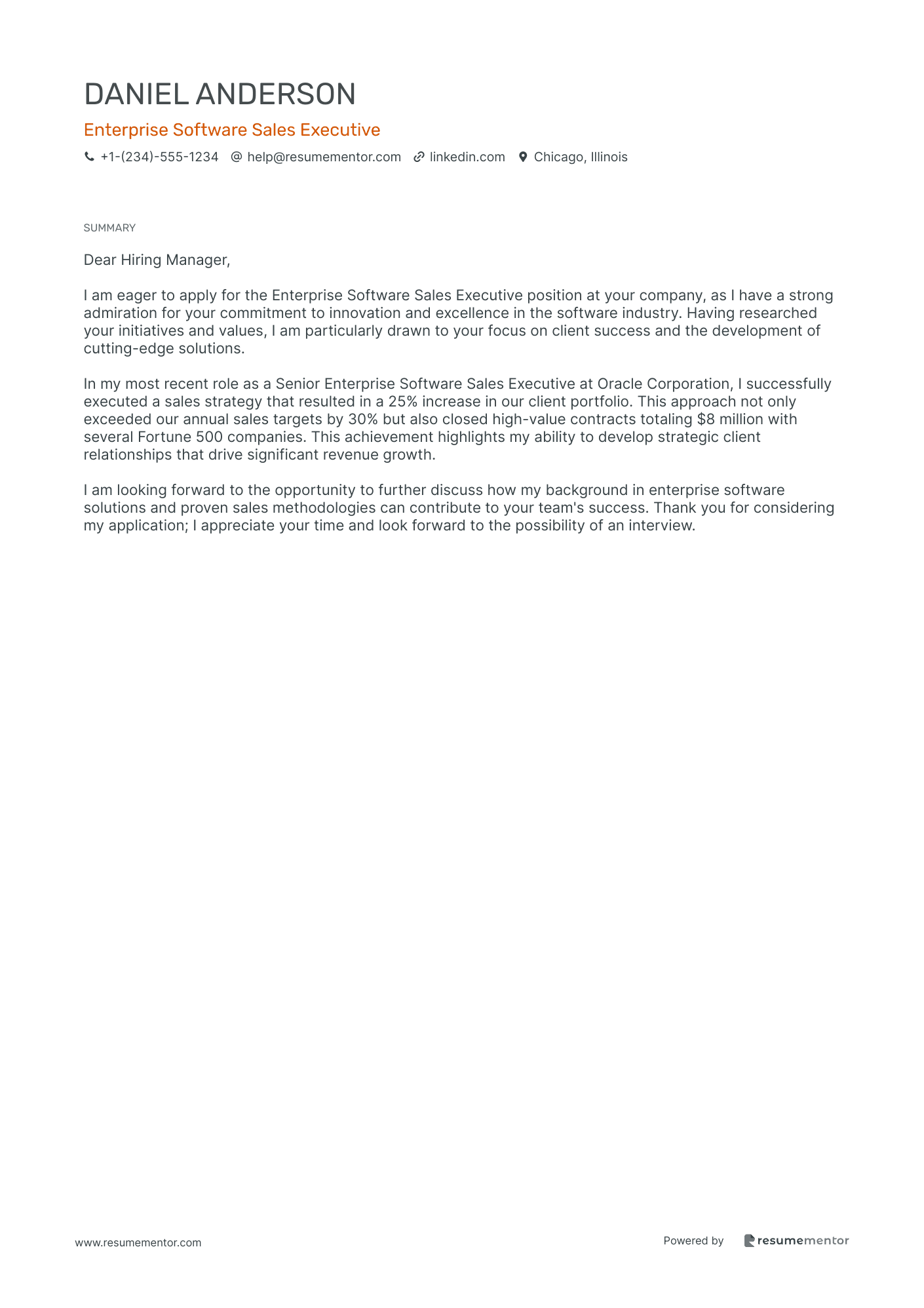 Enterprise Software Sales Executive