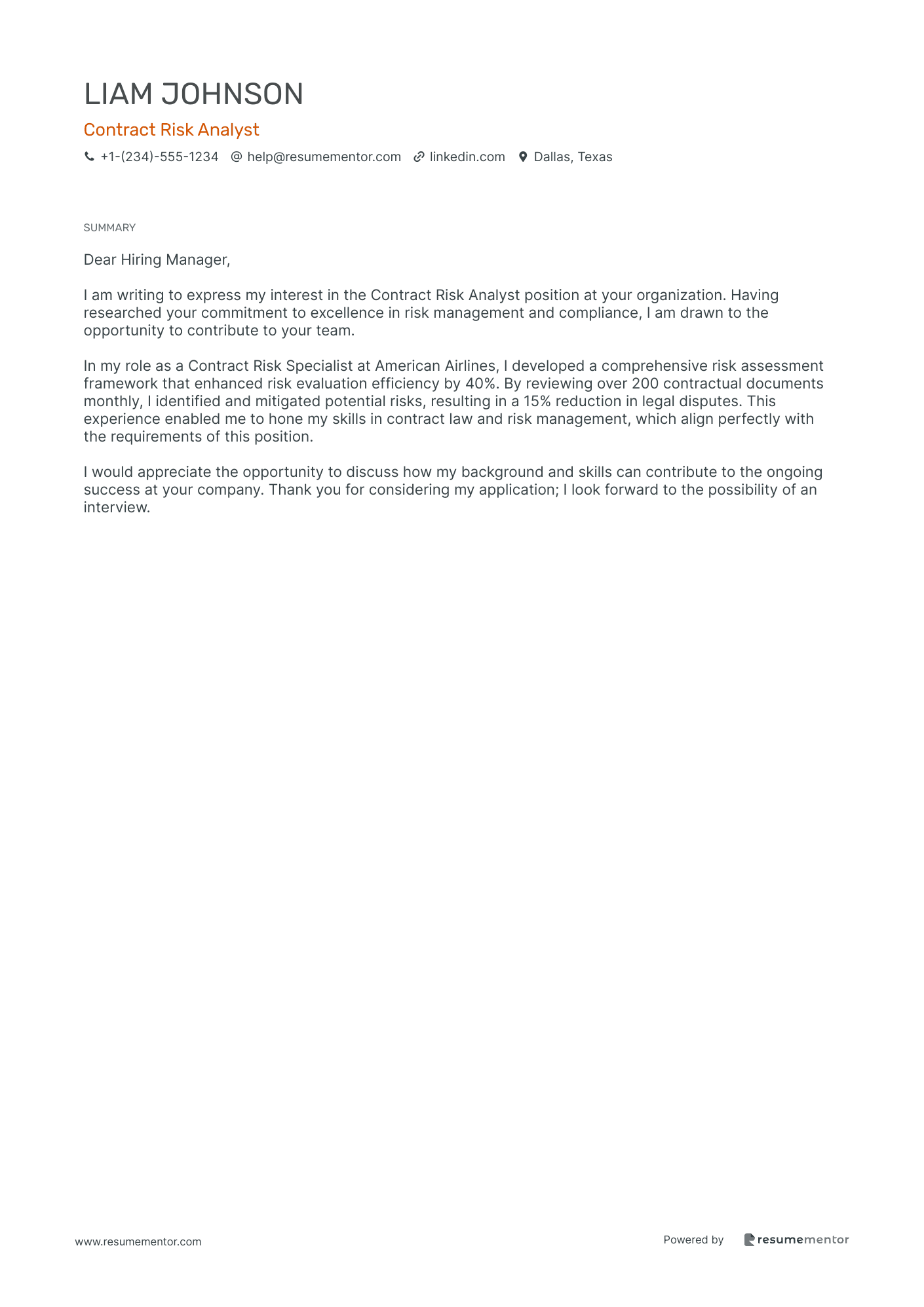 Contract Risk Analyst