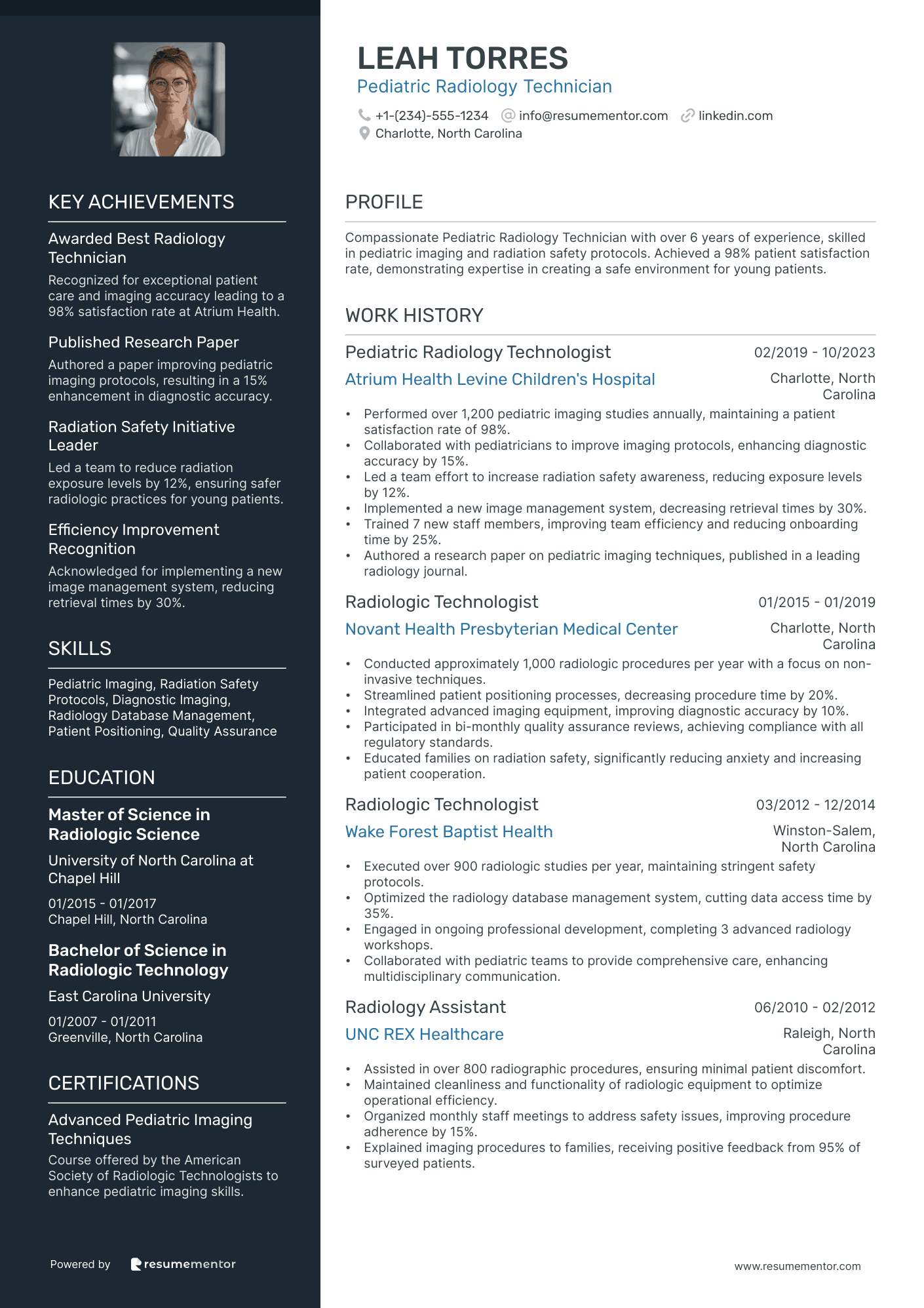 Pediatric Radiology Technician