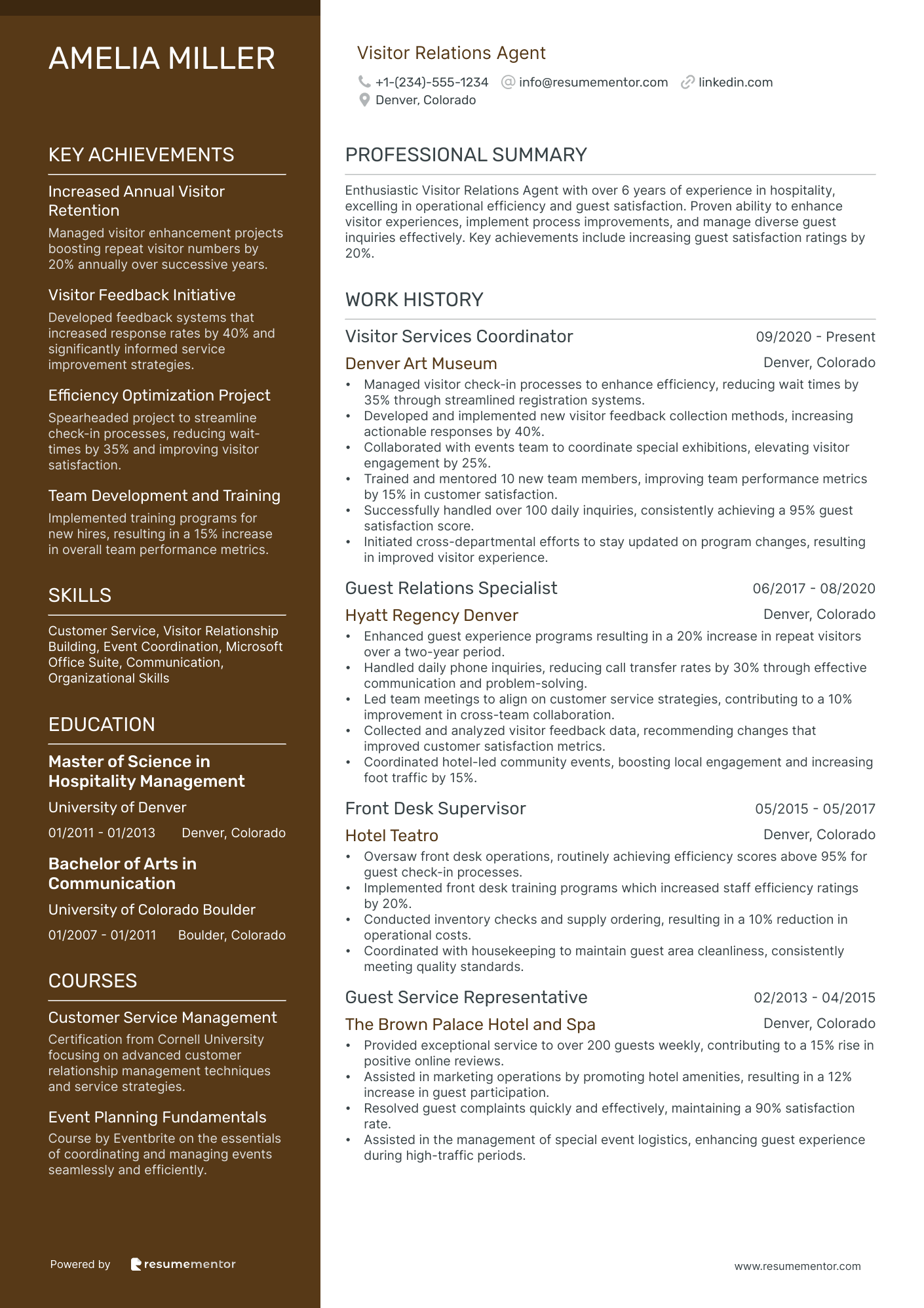 Visitor Relations Agent