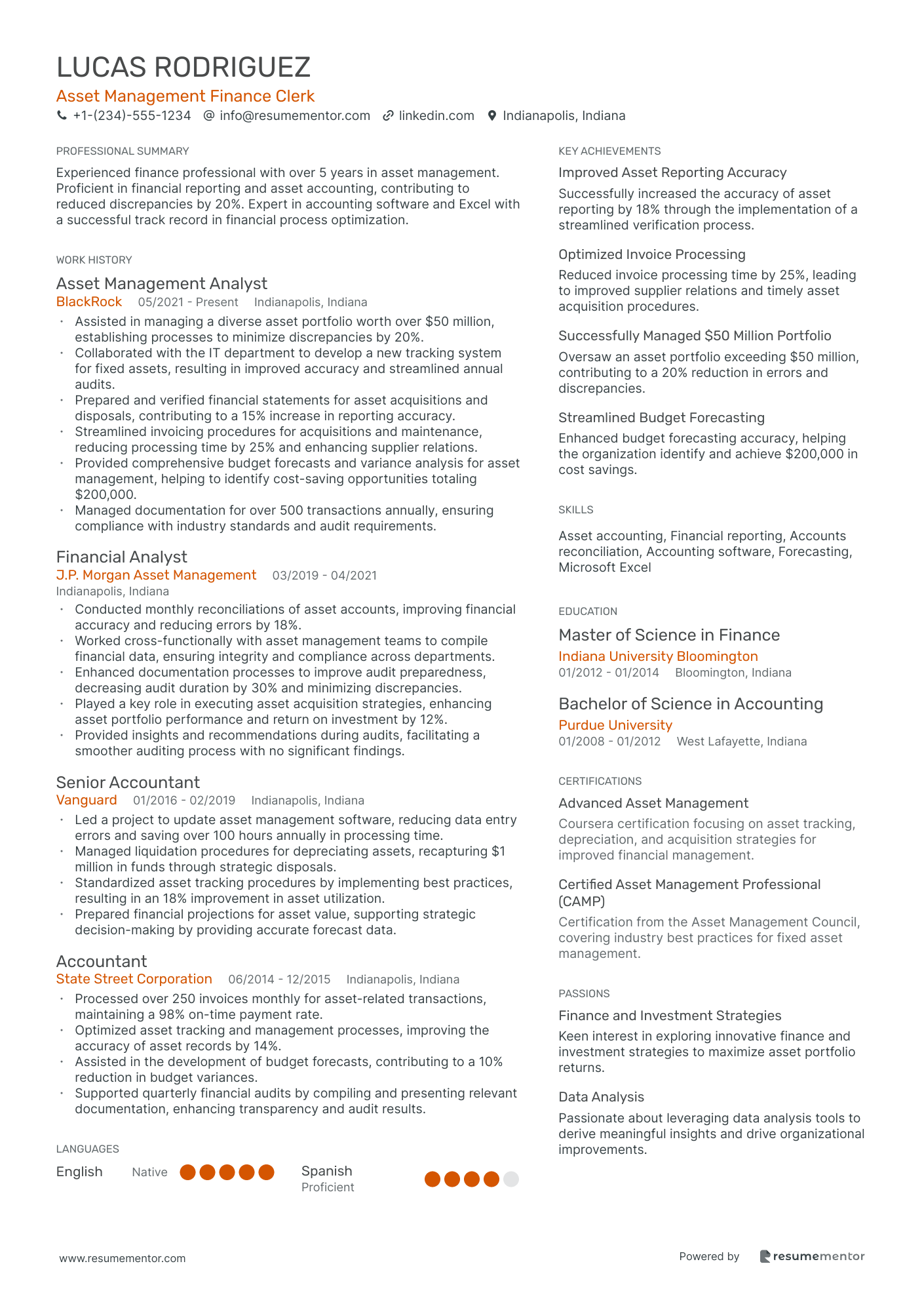 Asset Management Finance Clerk