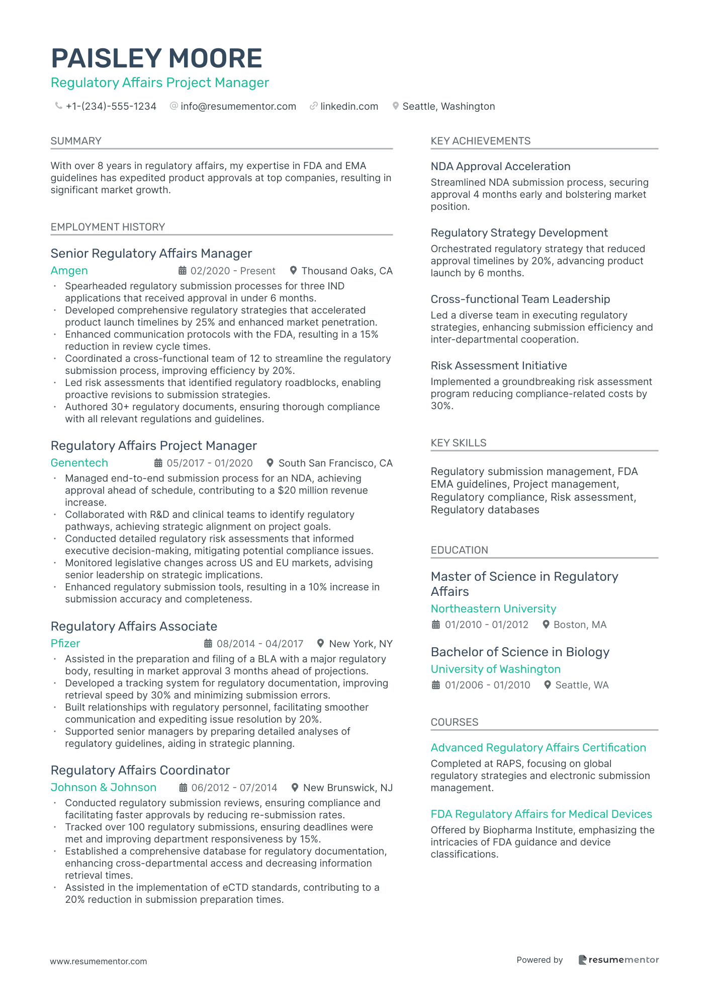 Regulatory Affairs Project Manager