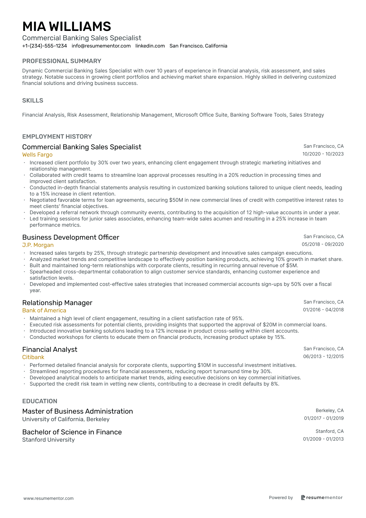 Commercial Banking Sales Specialist