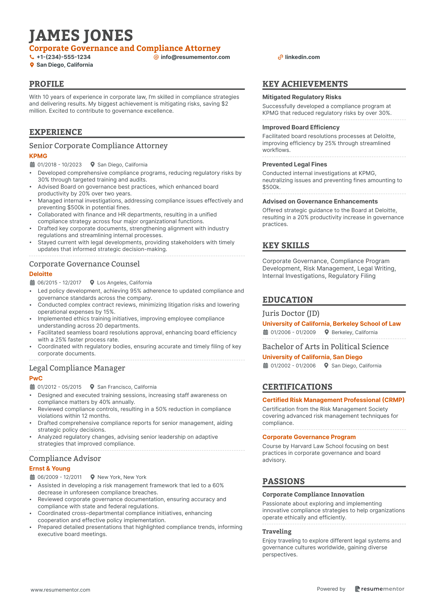 Corporate Governance and Compliance Attorney