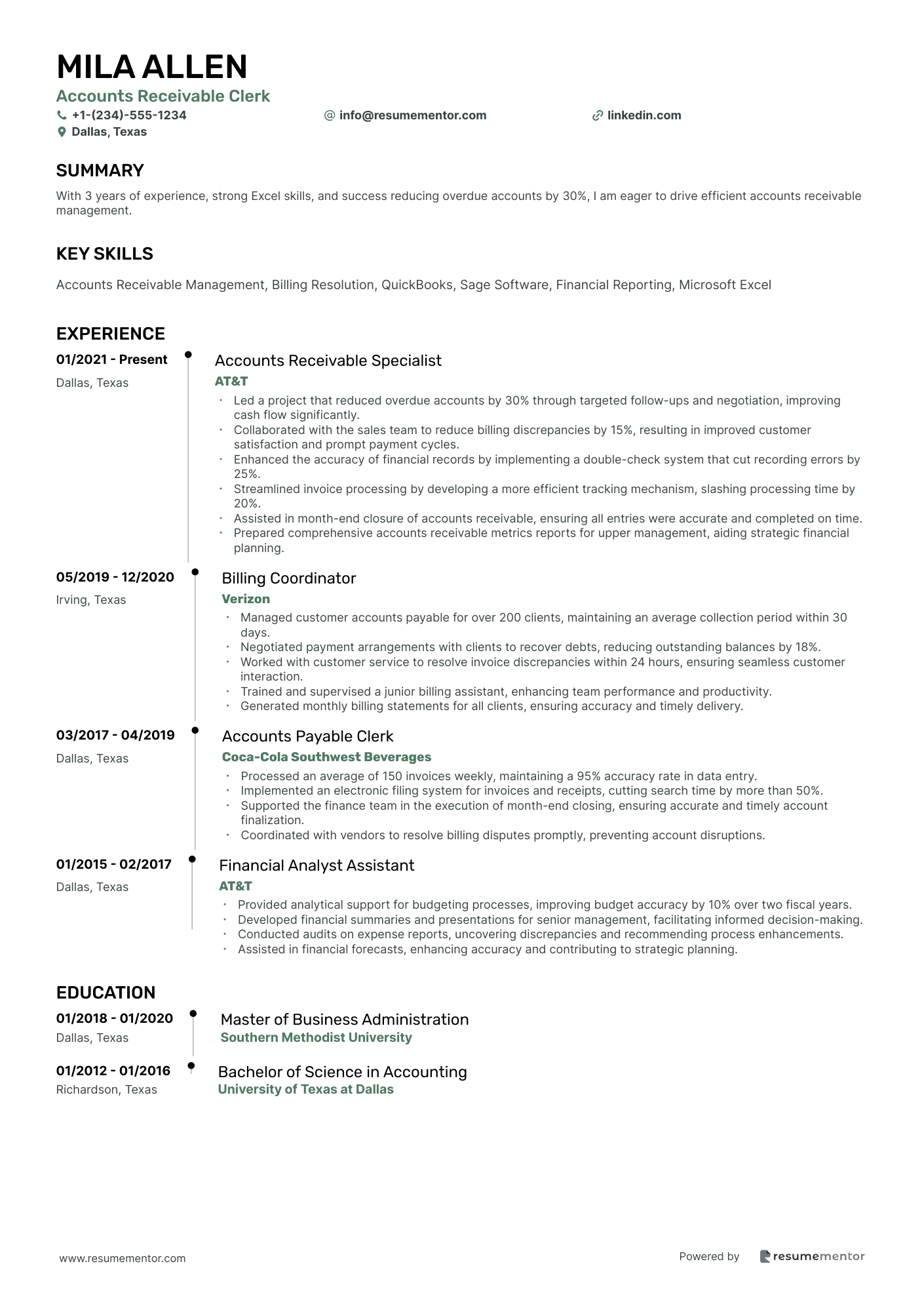 Accounts Receivable Clerk