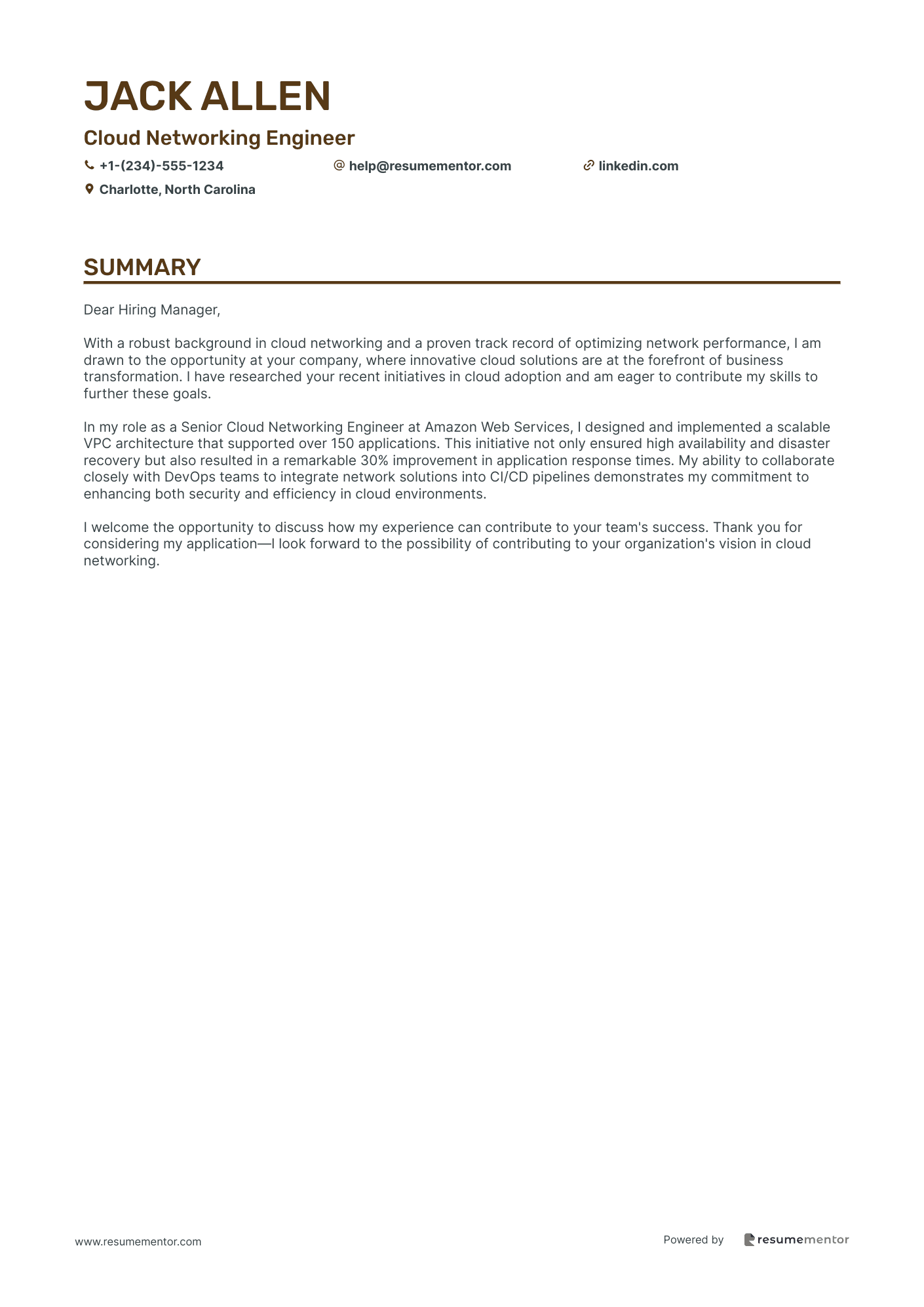 Cloud Networking Engineer