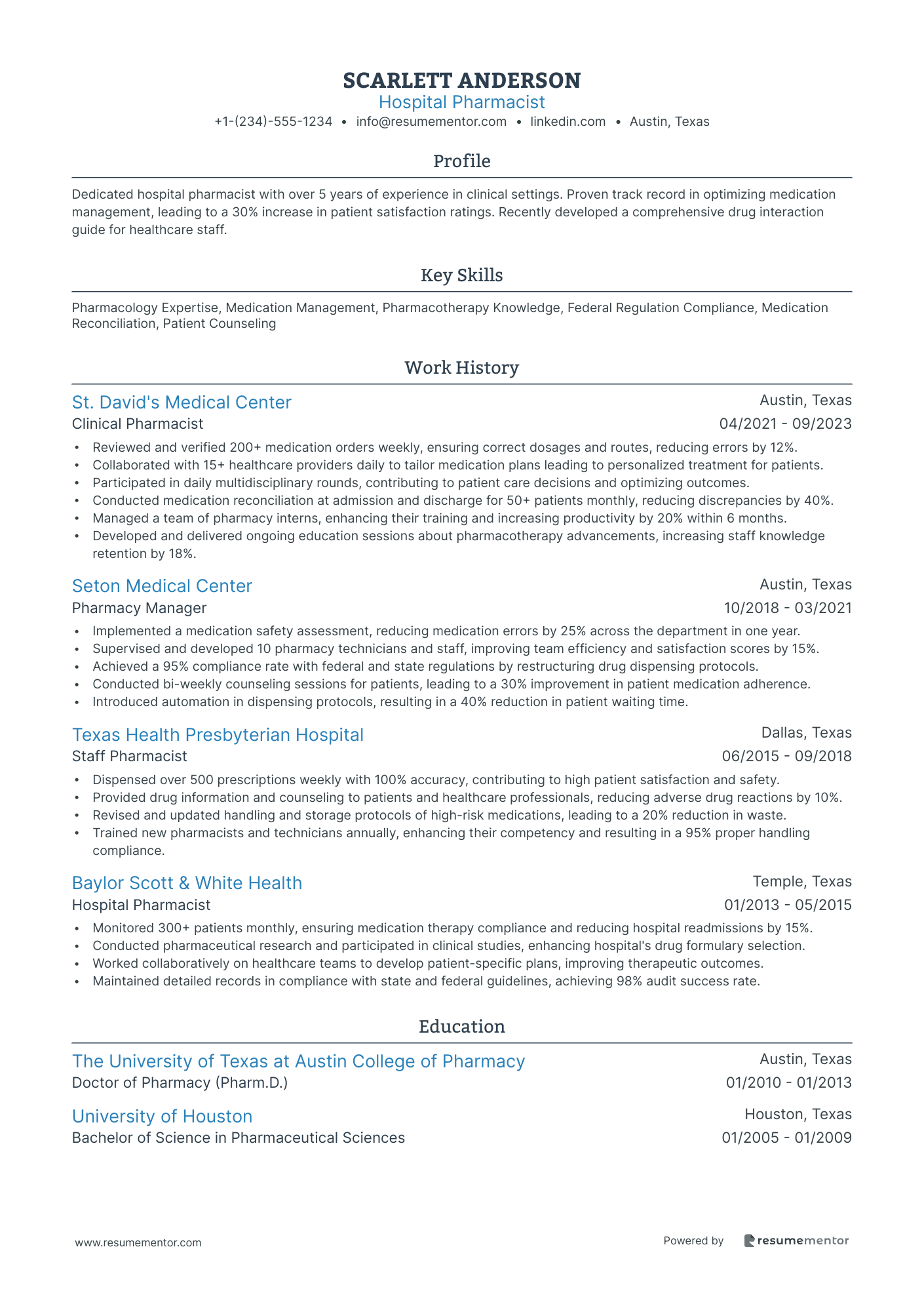 Hospital Pharmacist