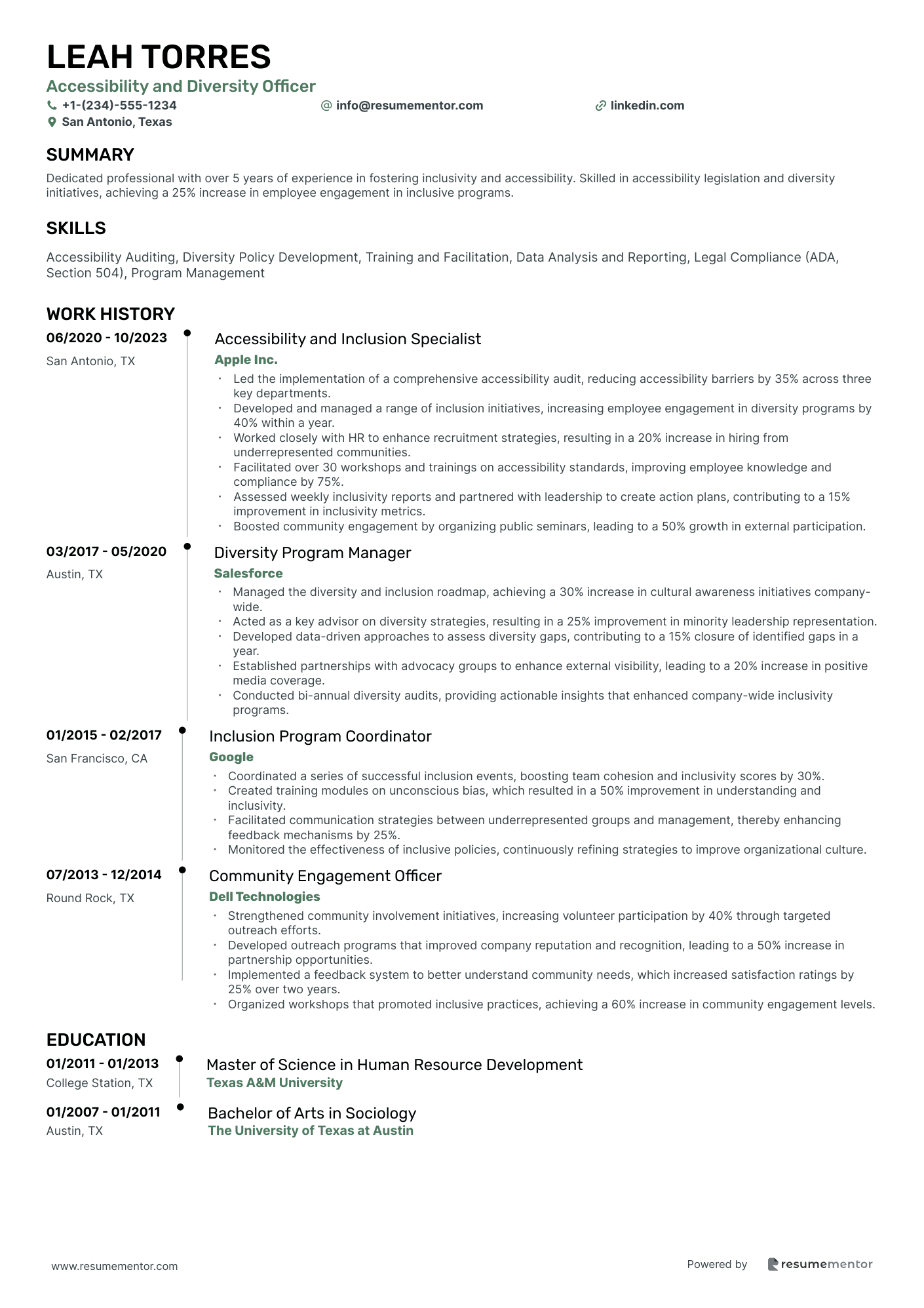Accessibility and Diversity Officer