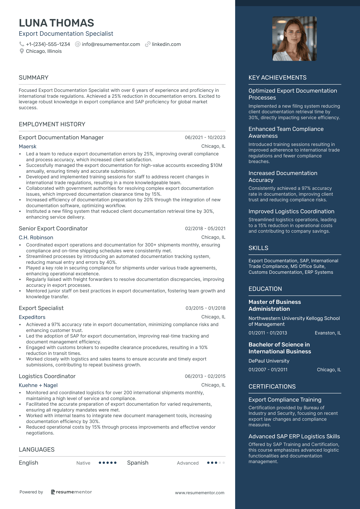 Export Documentation Specialist