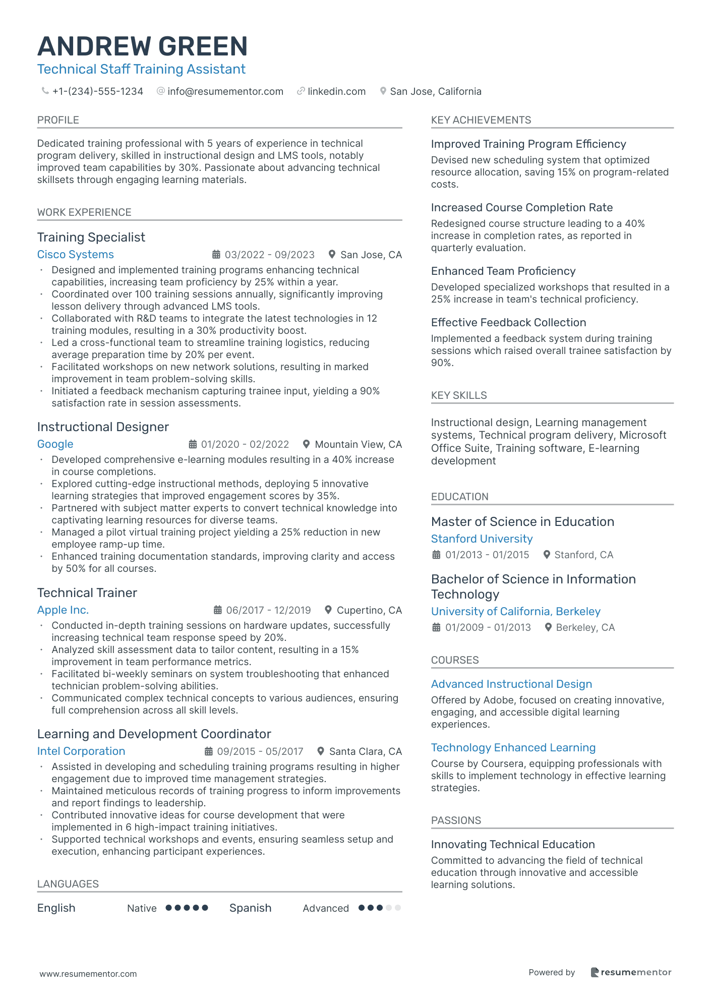 Technical Staff Training Assistant